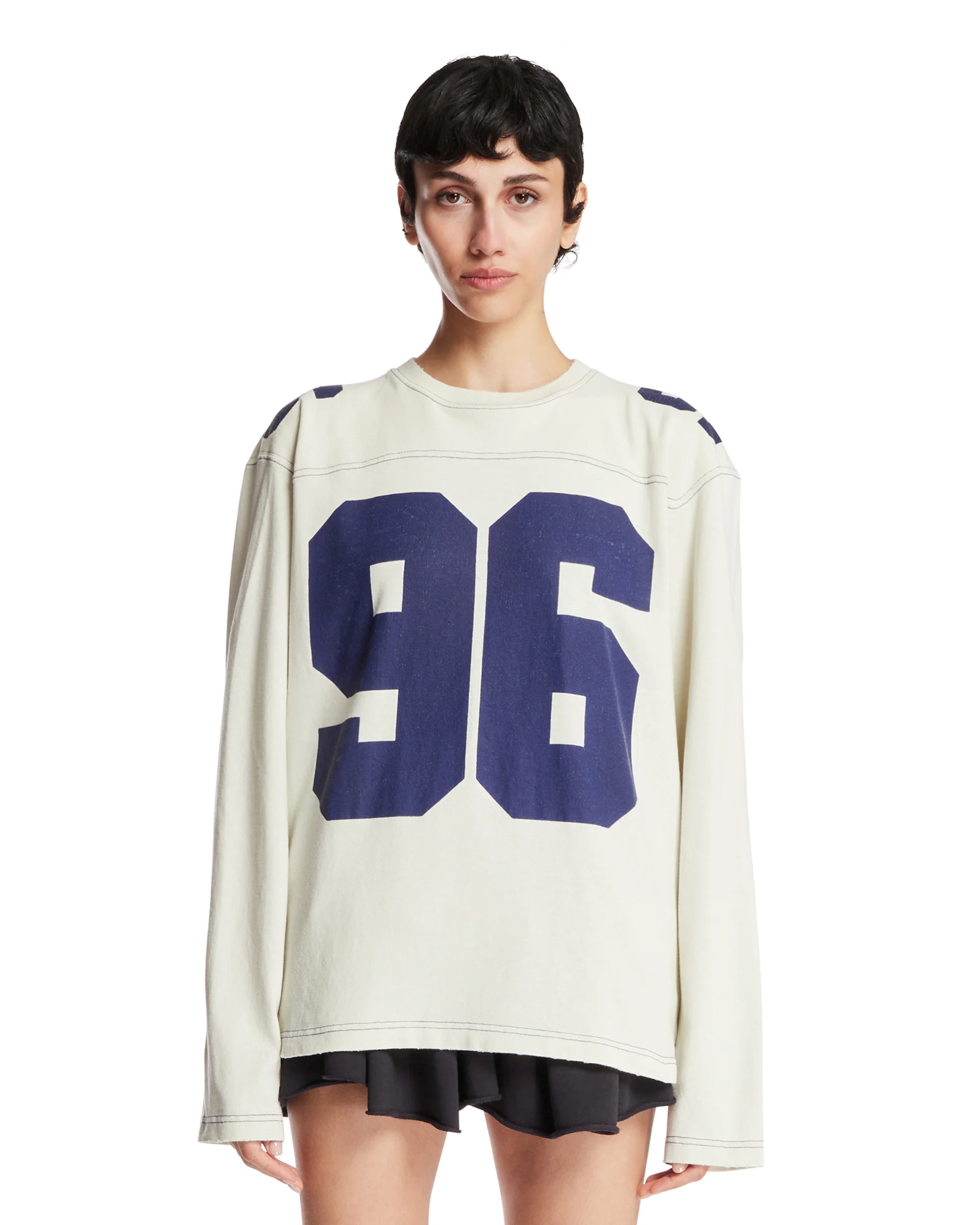 T-Shirt In Cotone Con Logo Beige