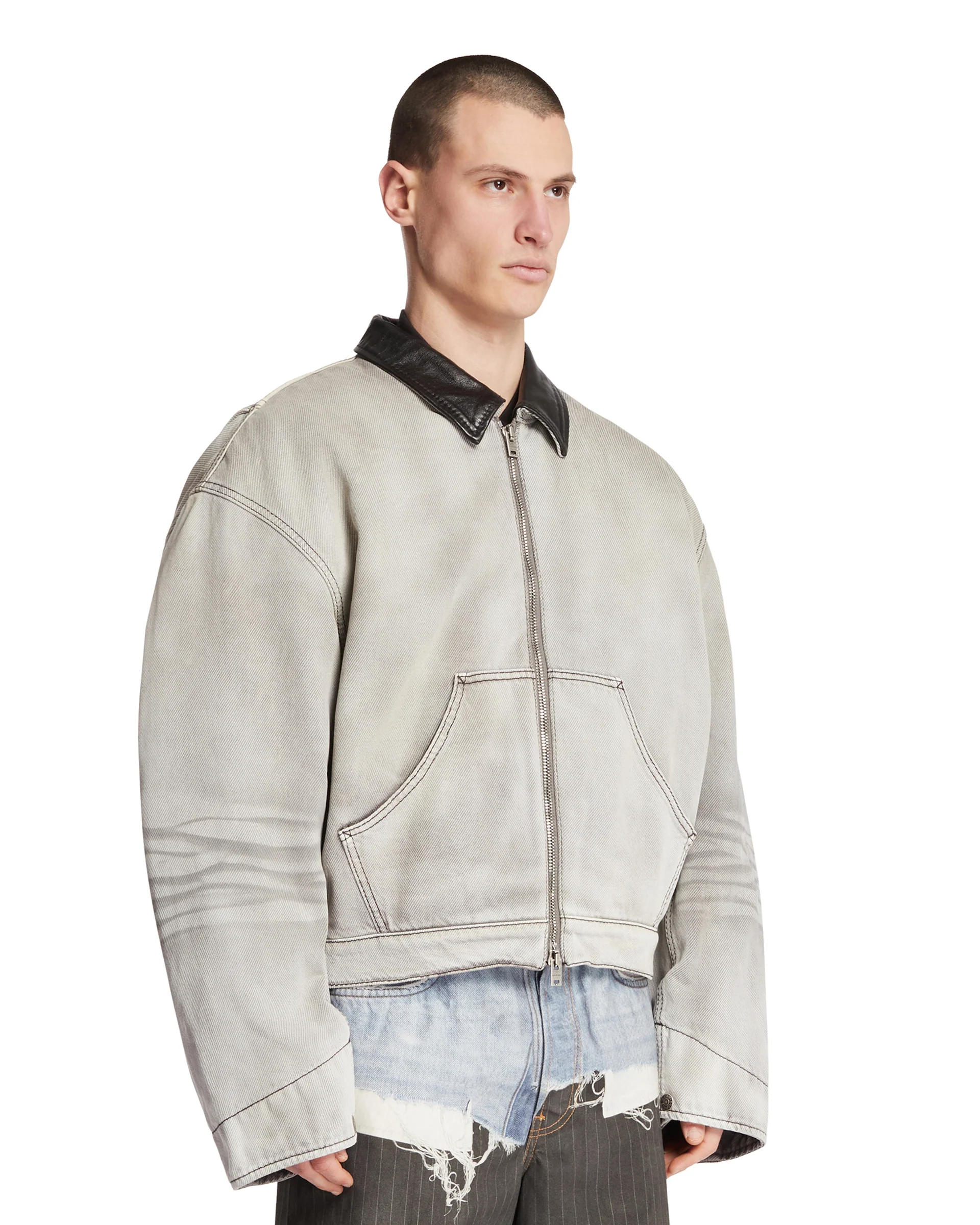 Giacca In Denim Faded Nera - Image 2