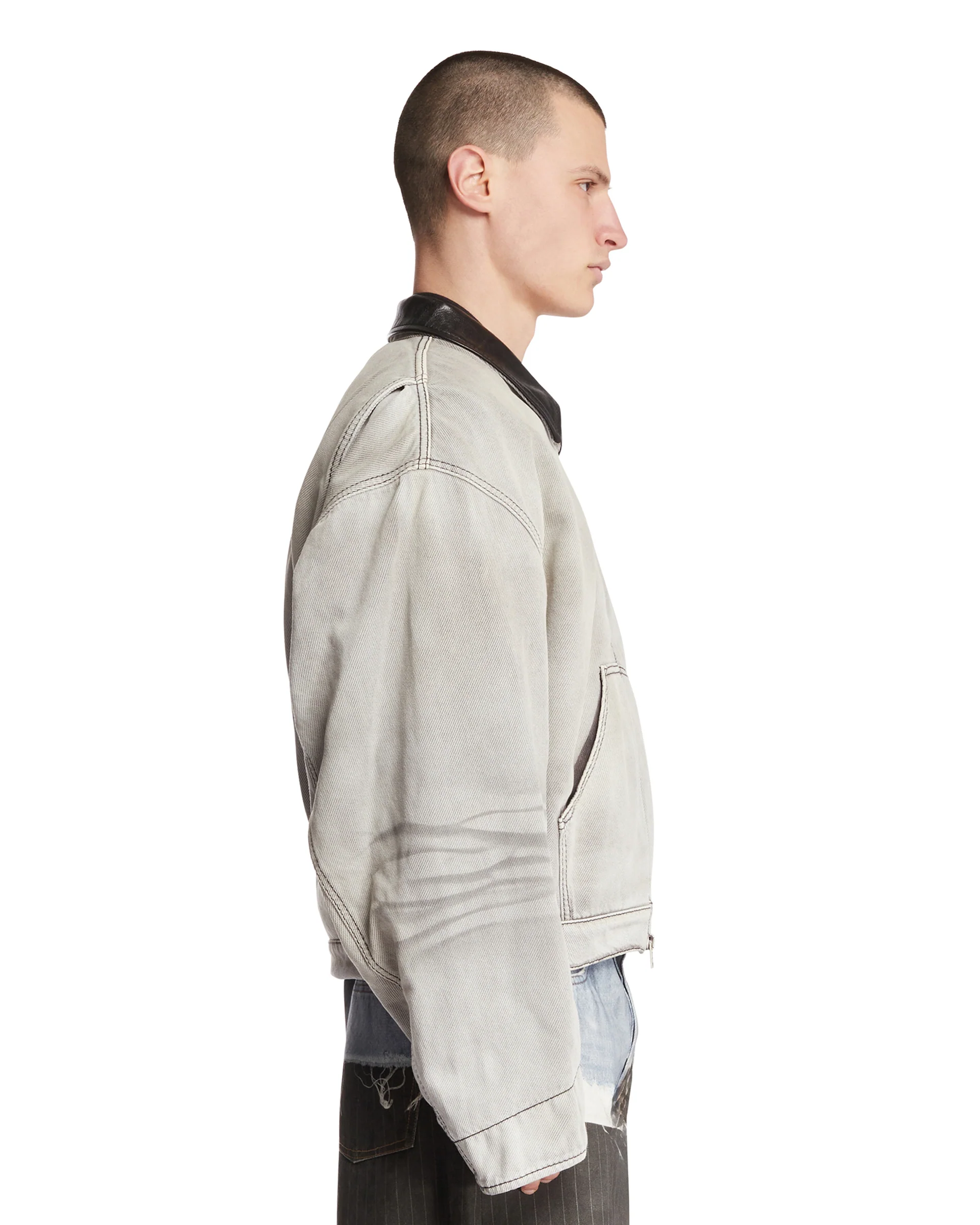 Giacca In Denim Faded Nera - Image 4