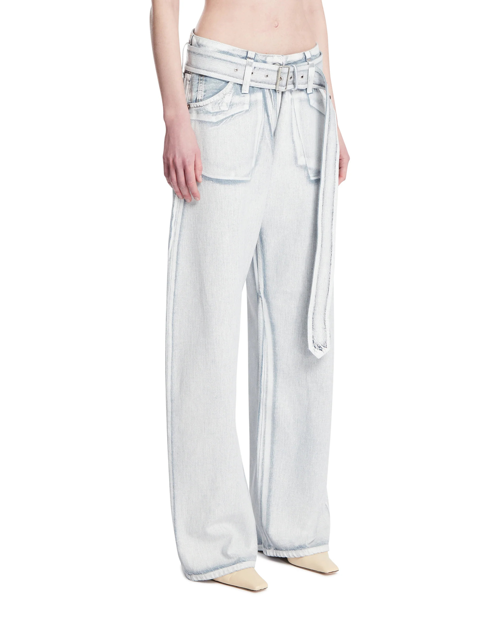 Pantaloni In Denim Effetto 3D Blu - Image 2