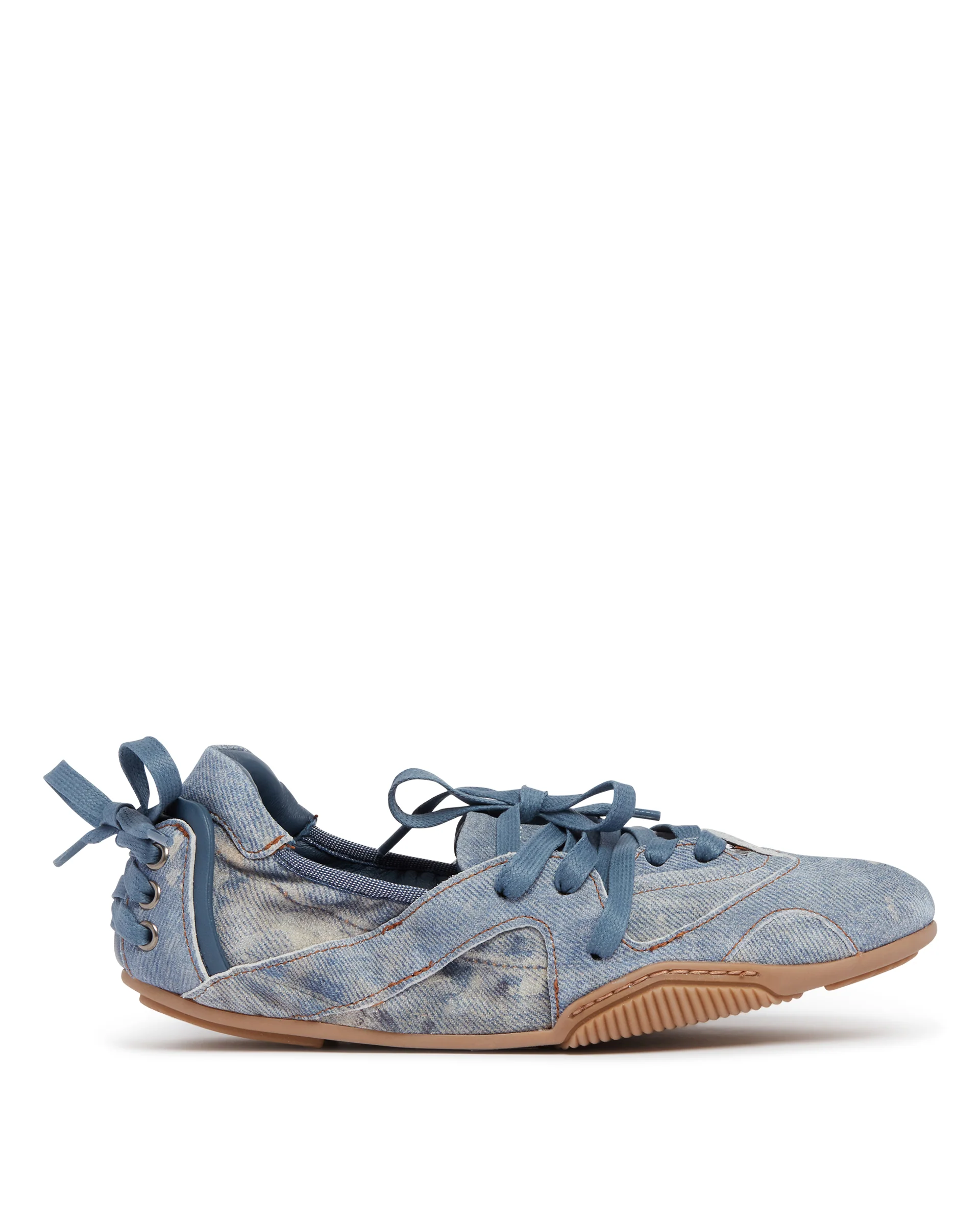 Scarpe Con Lacci In Denim Azzurre