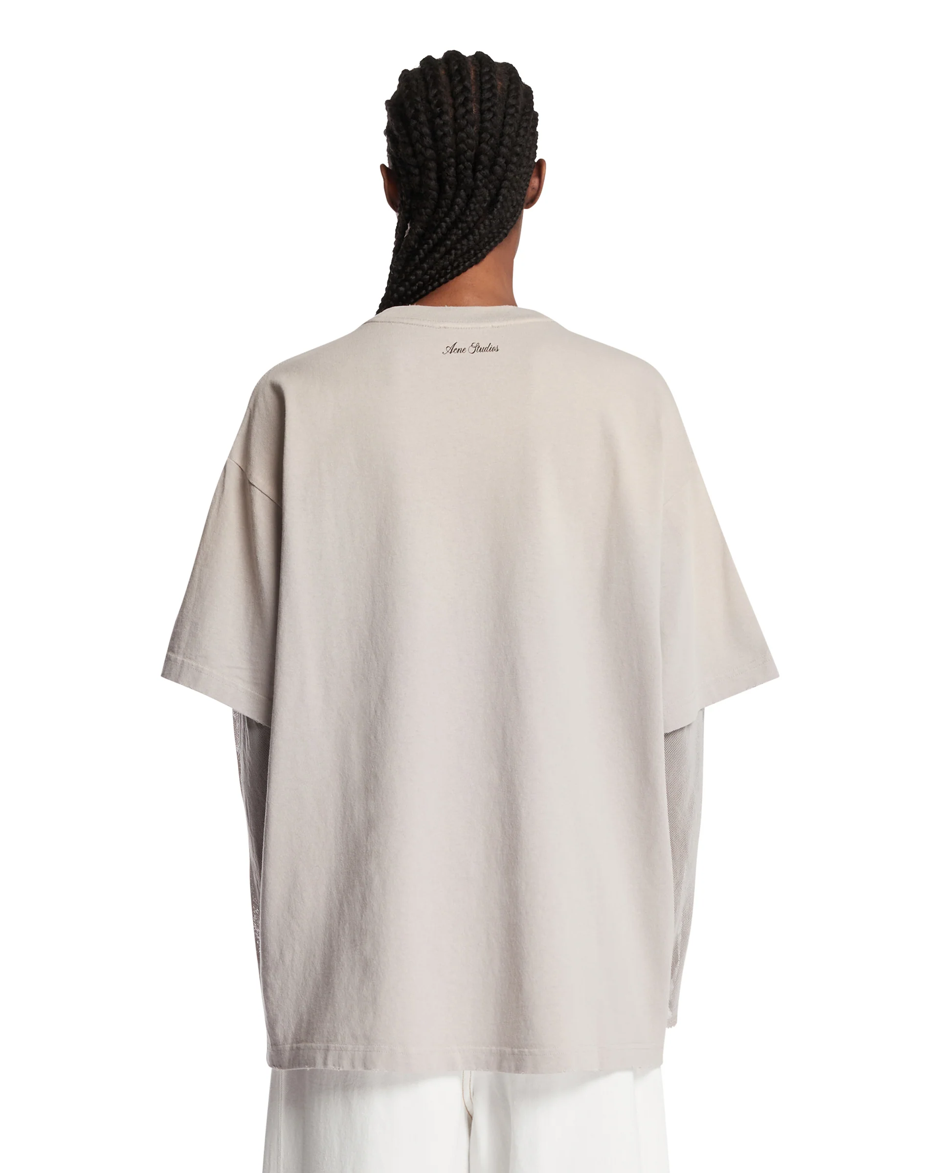 T-Shirt A Strati Con Grafica Grigia - Image 5