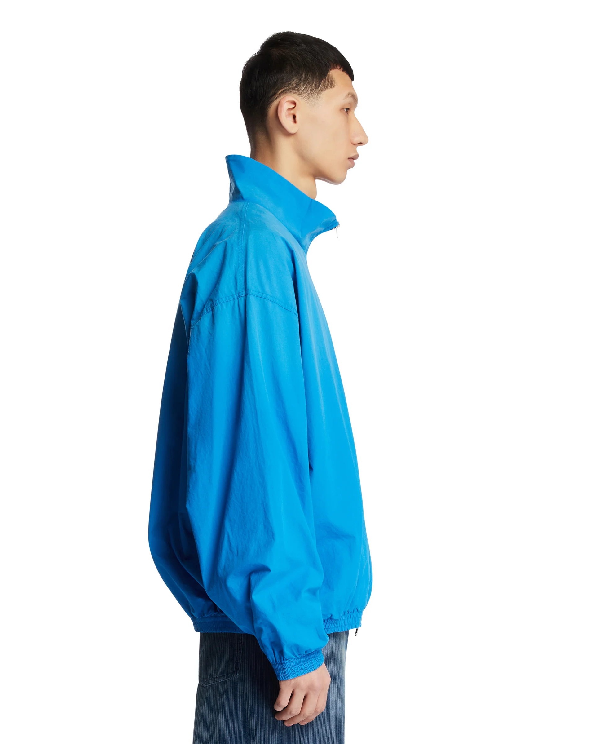 Giacca Zip-Up In Cotone Azzurra - Image 4