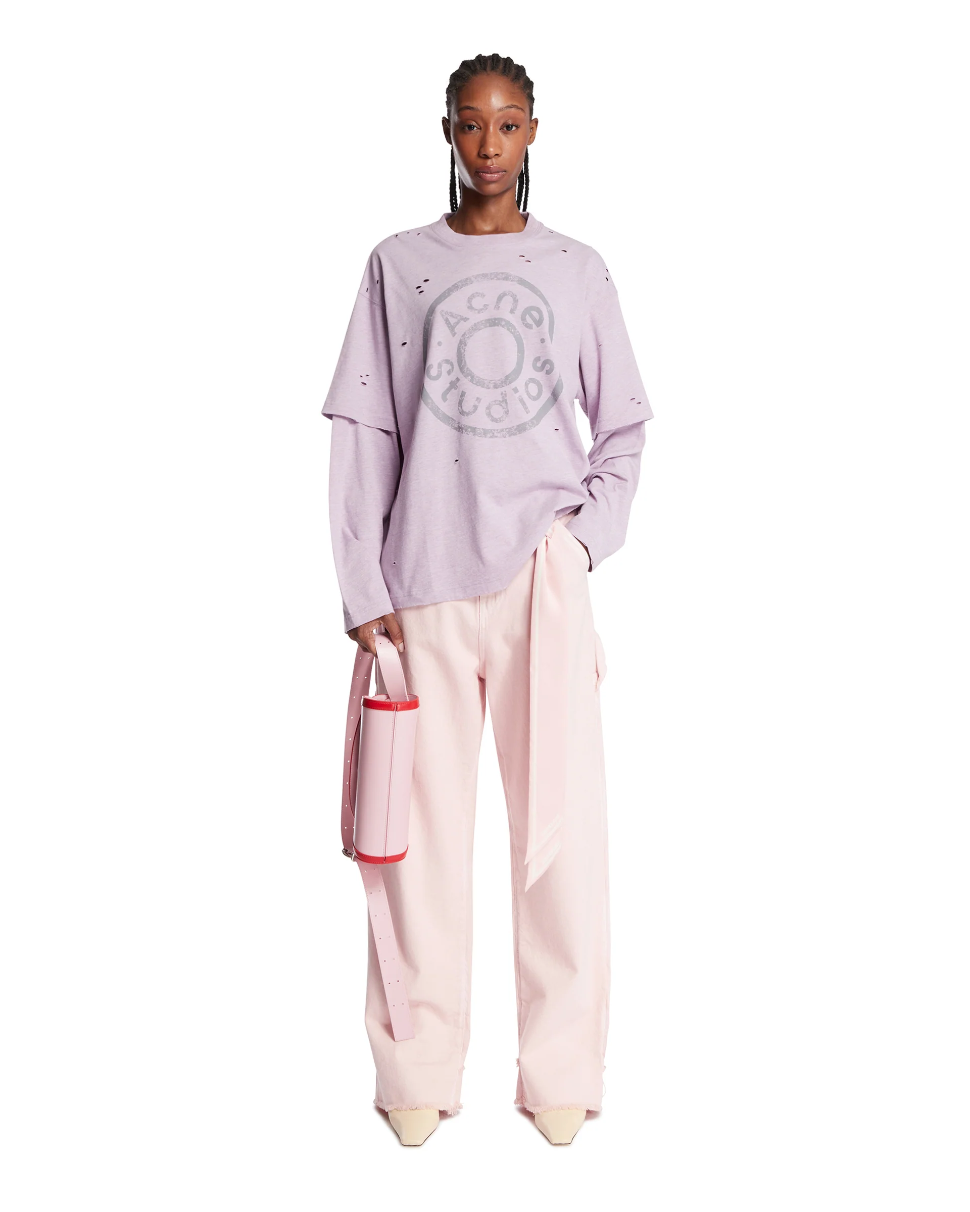 T-Shirt Oversize Con Logo Viola - Image 3