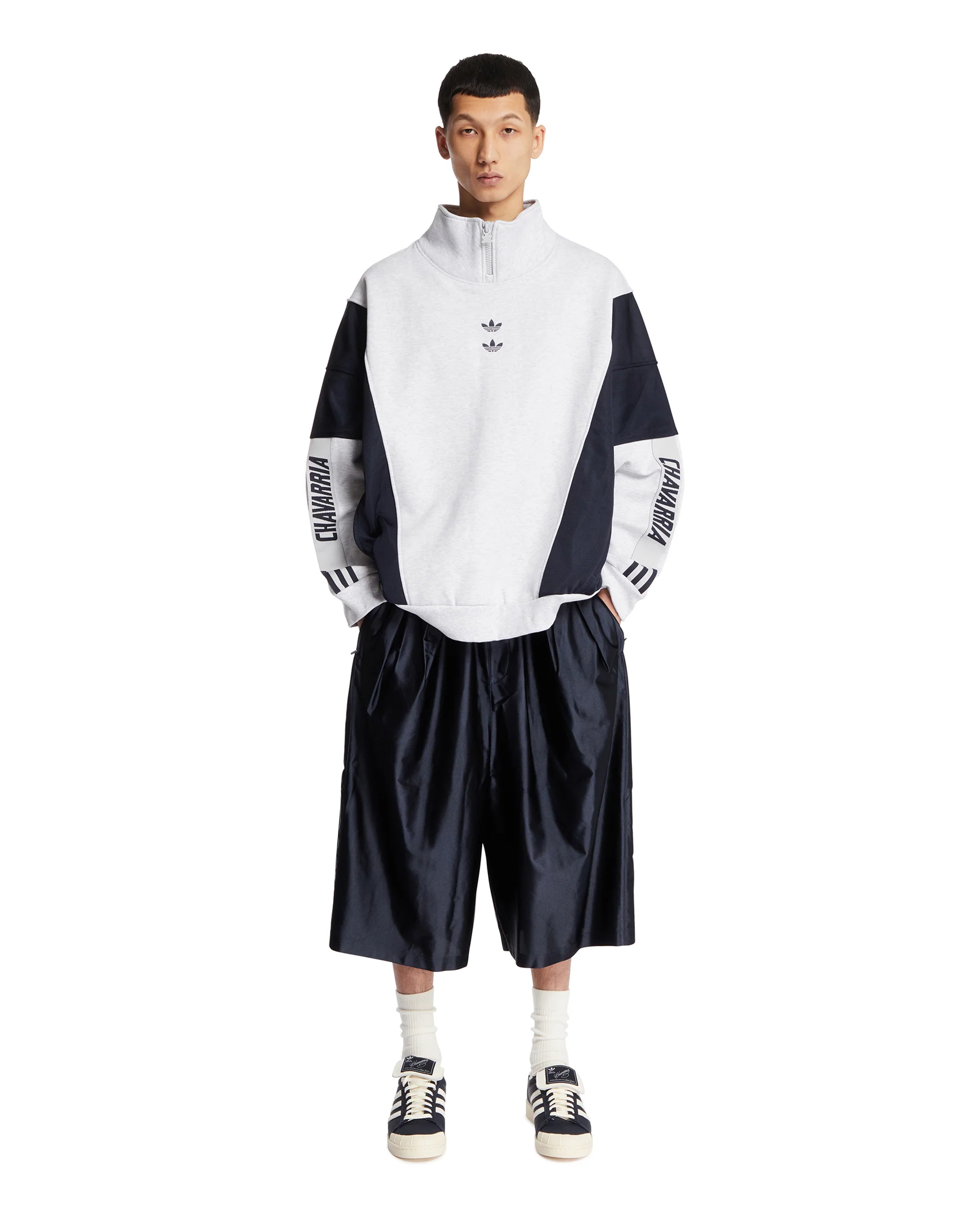 Adidas Originals x Willy Chavarria Dazzle Snap Track Shorts Blu - Image 3