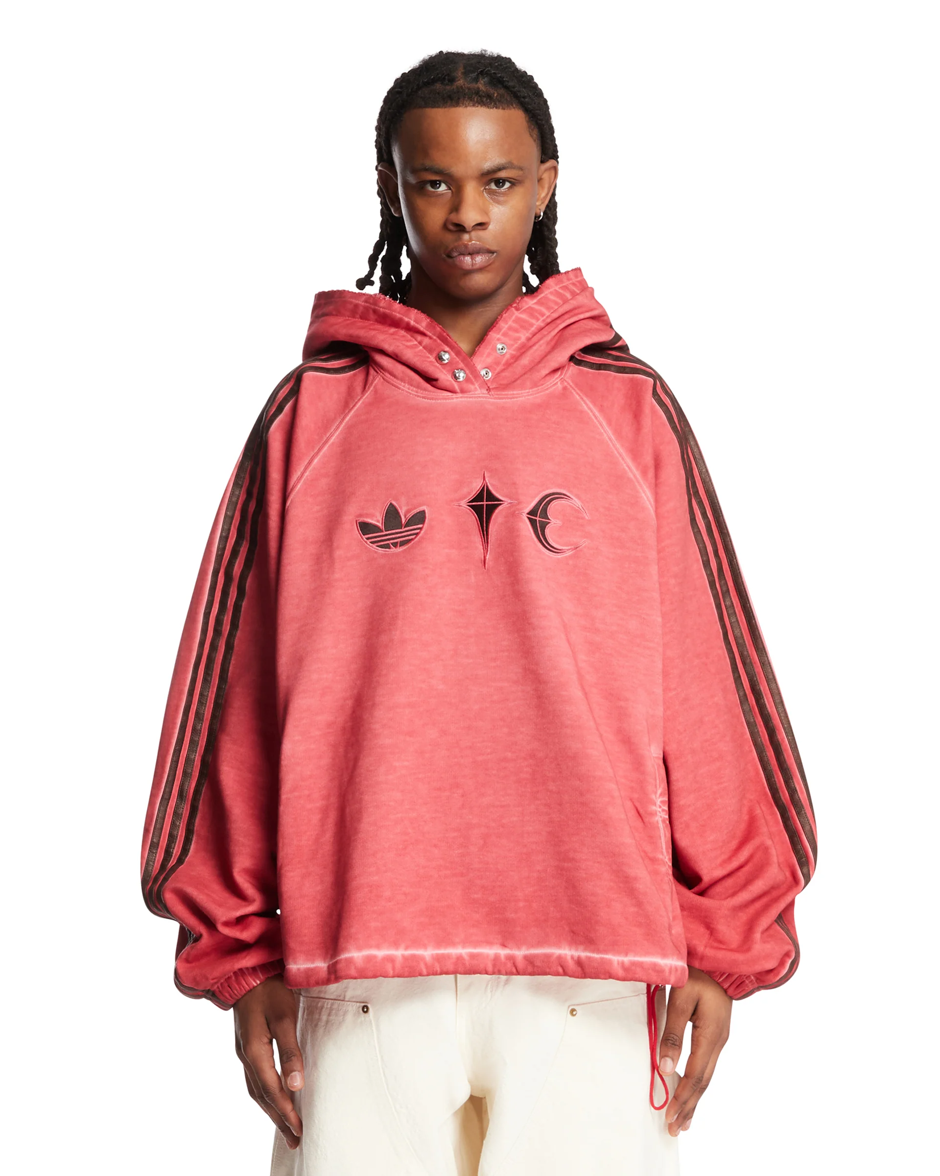 Thug Club x Adidas Originals Felpa Con Cappuccio Rossa