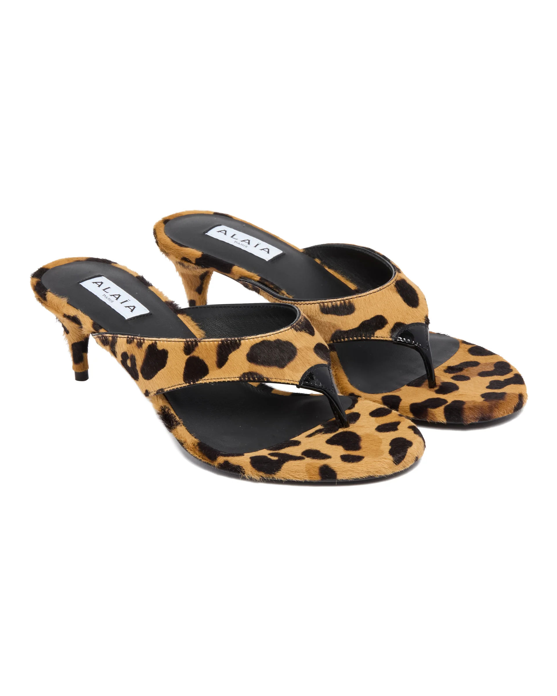 Mules Infradito Con Tacco Animalier - Image 3