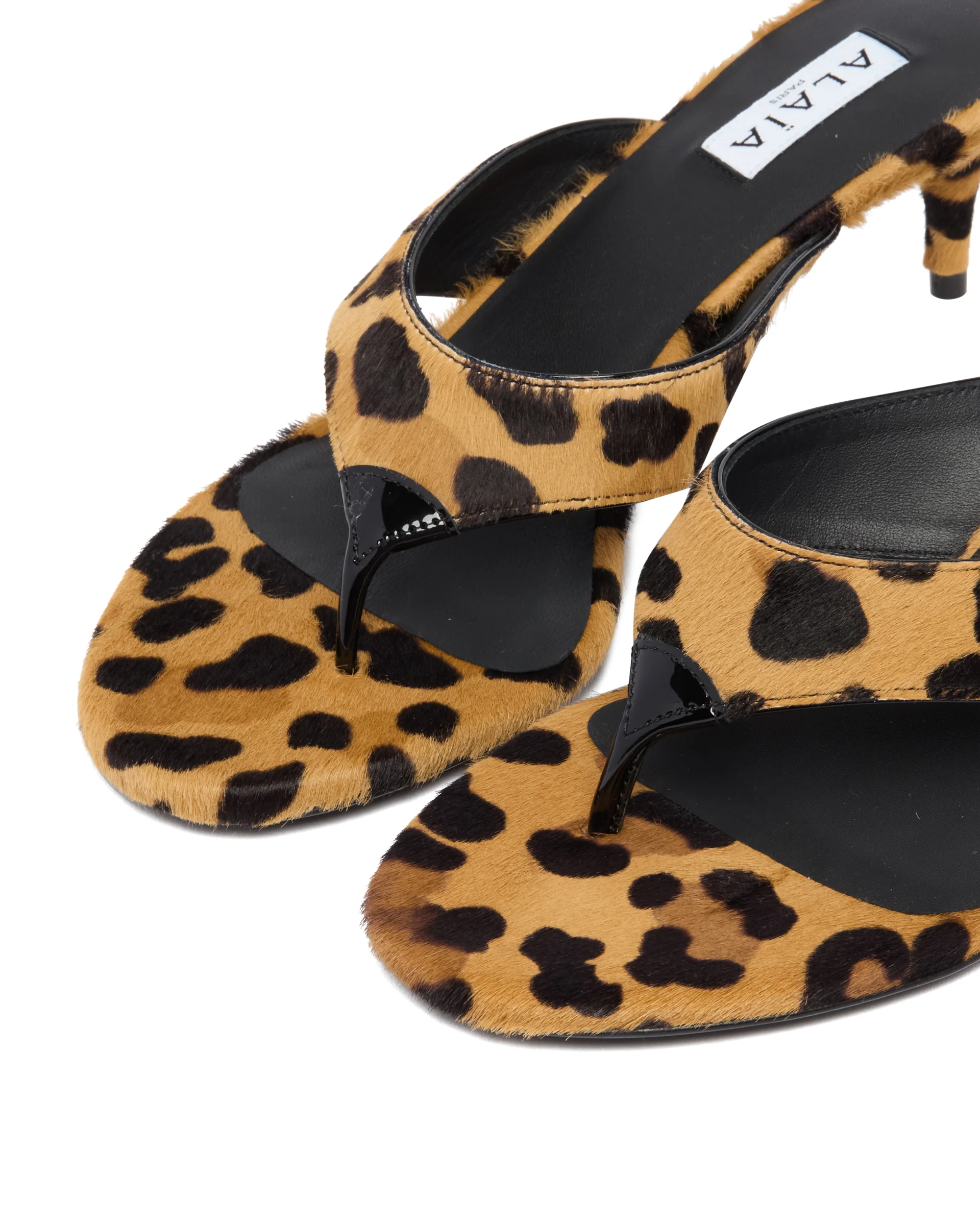 Mules Infradito Con Tacco Animalier - Image 6