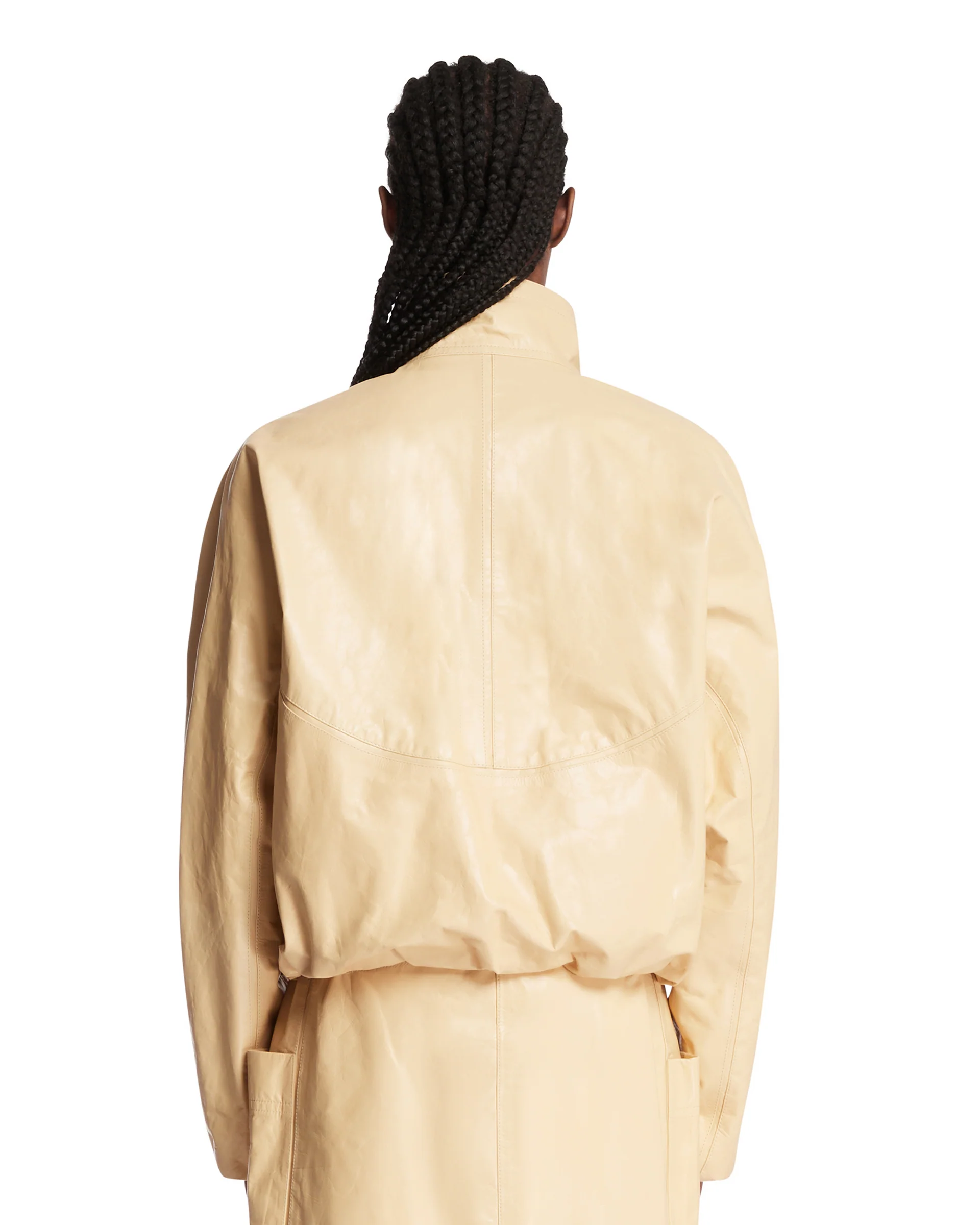 Giacca In Pelle Beige - Image 5
