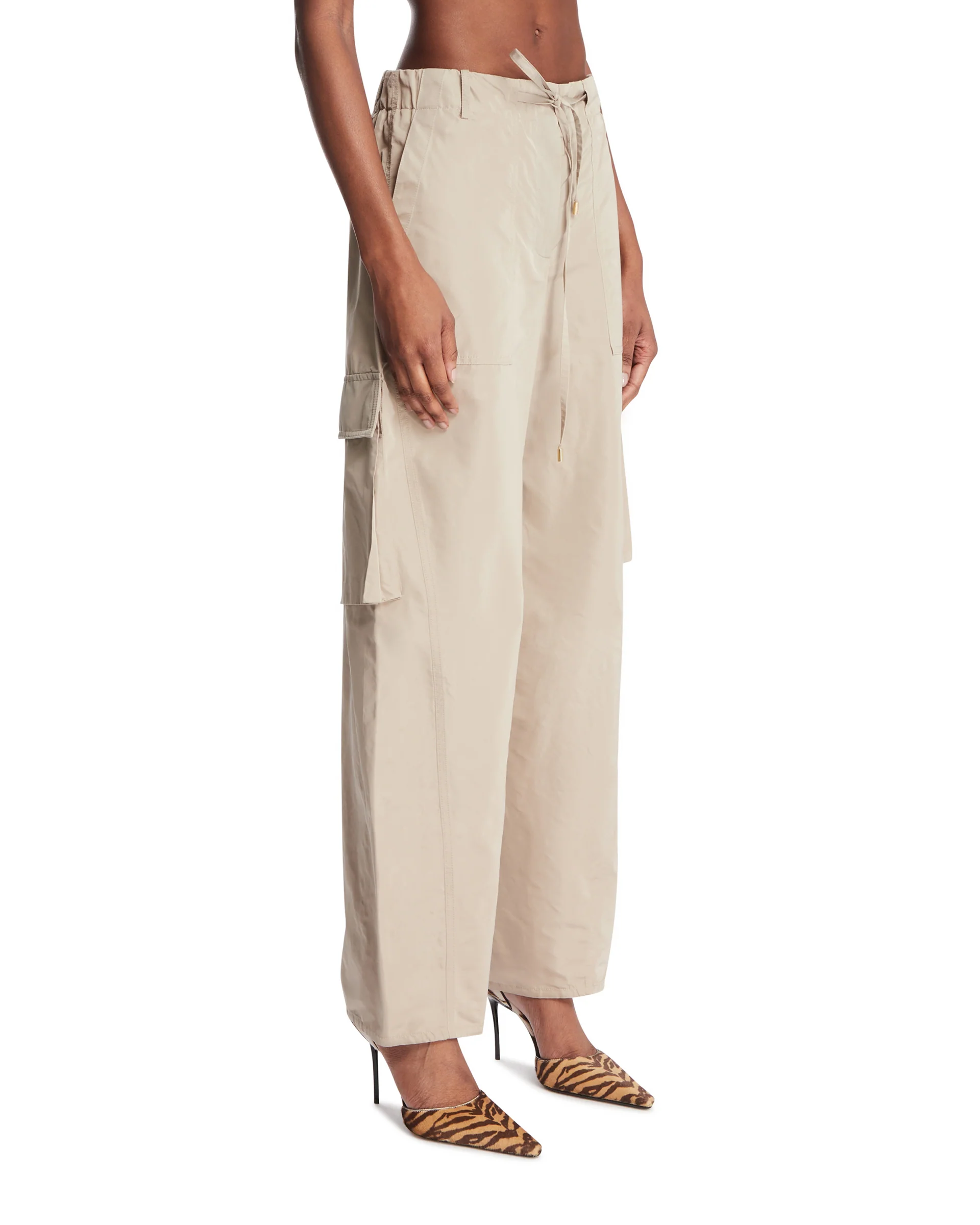 Pantaloni Cargo In Radzimir Beige - Image 2