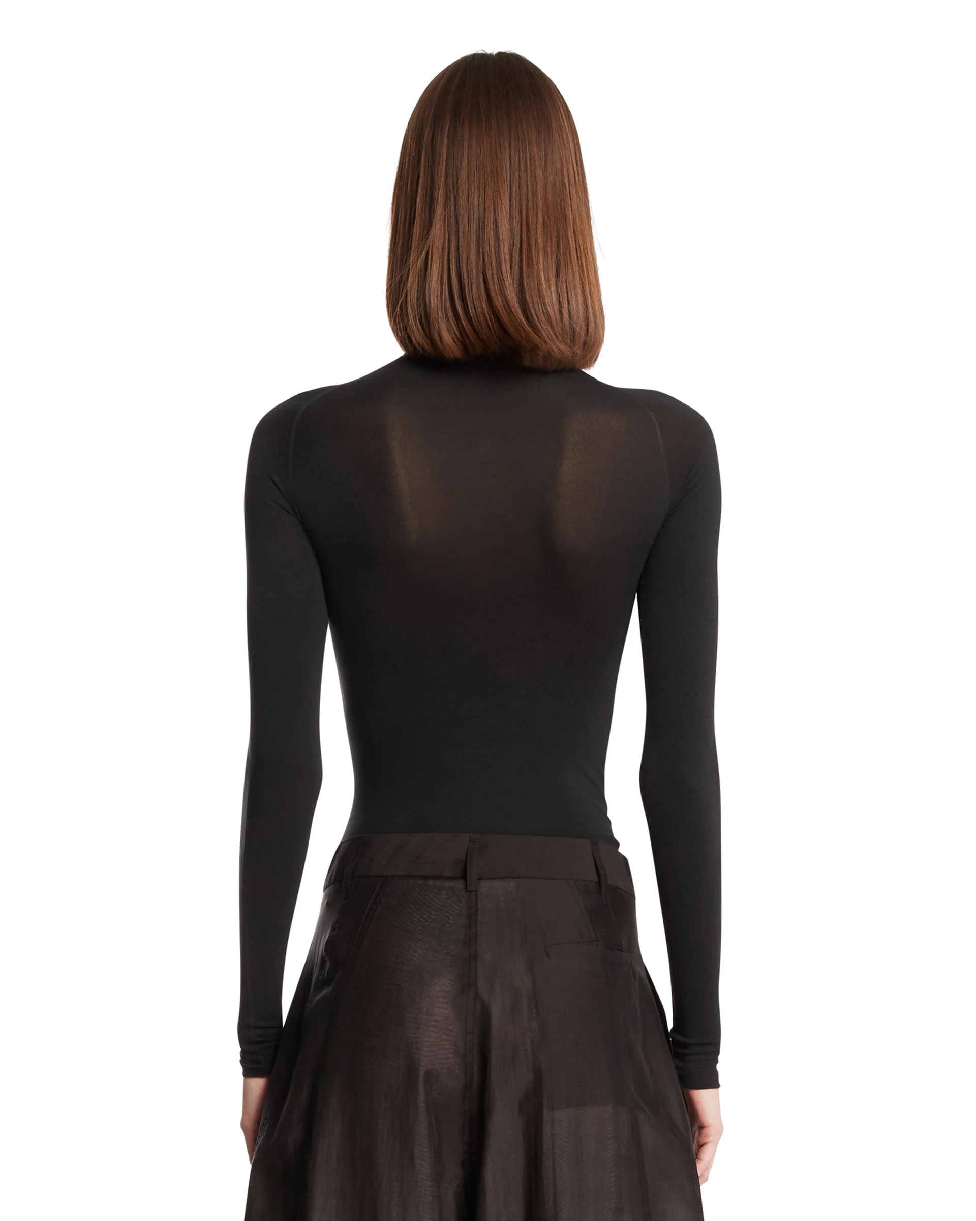 Top Aderente Con Frange Nero - Image 5