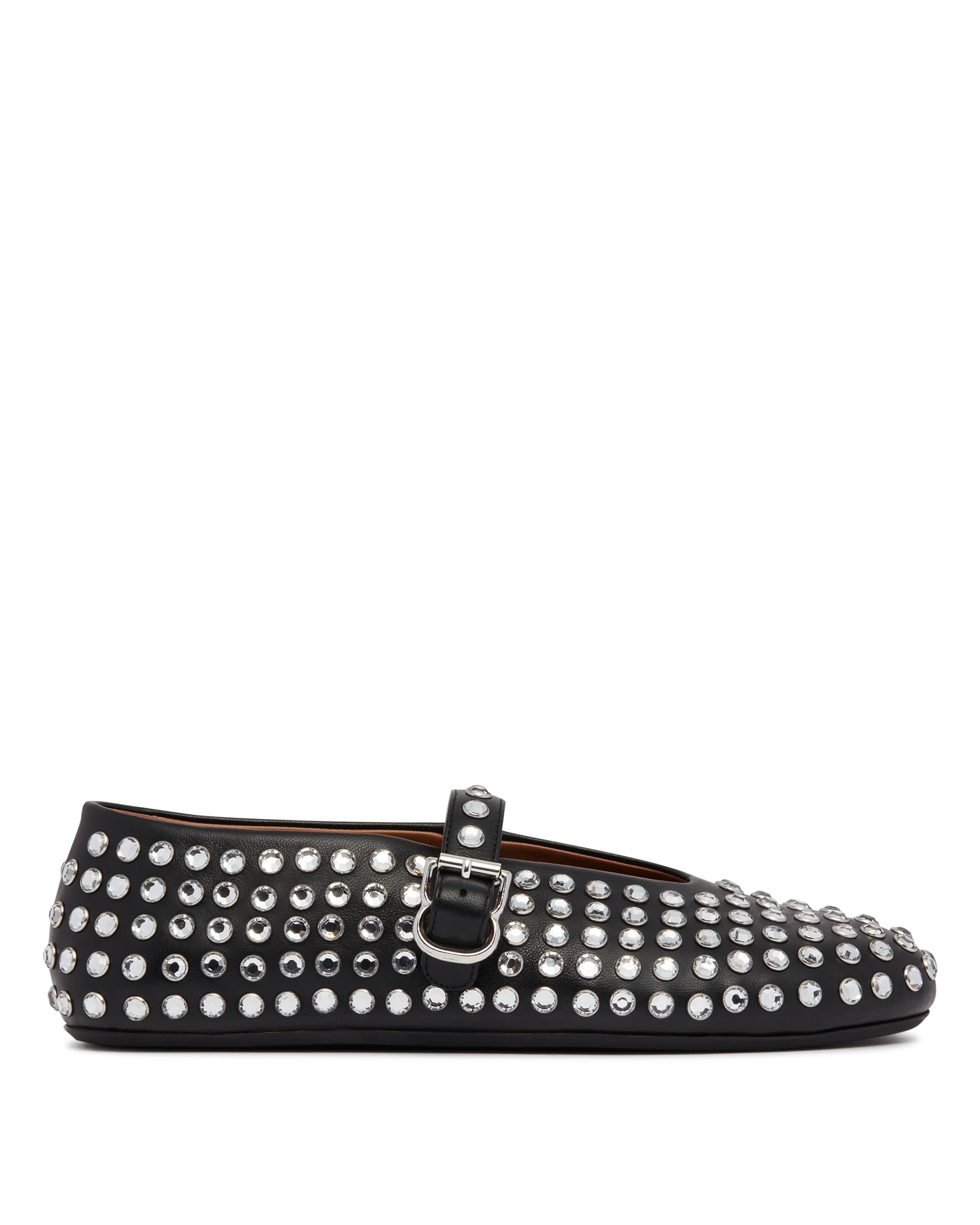 Ballerine Flat Con Strass Nere