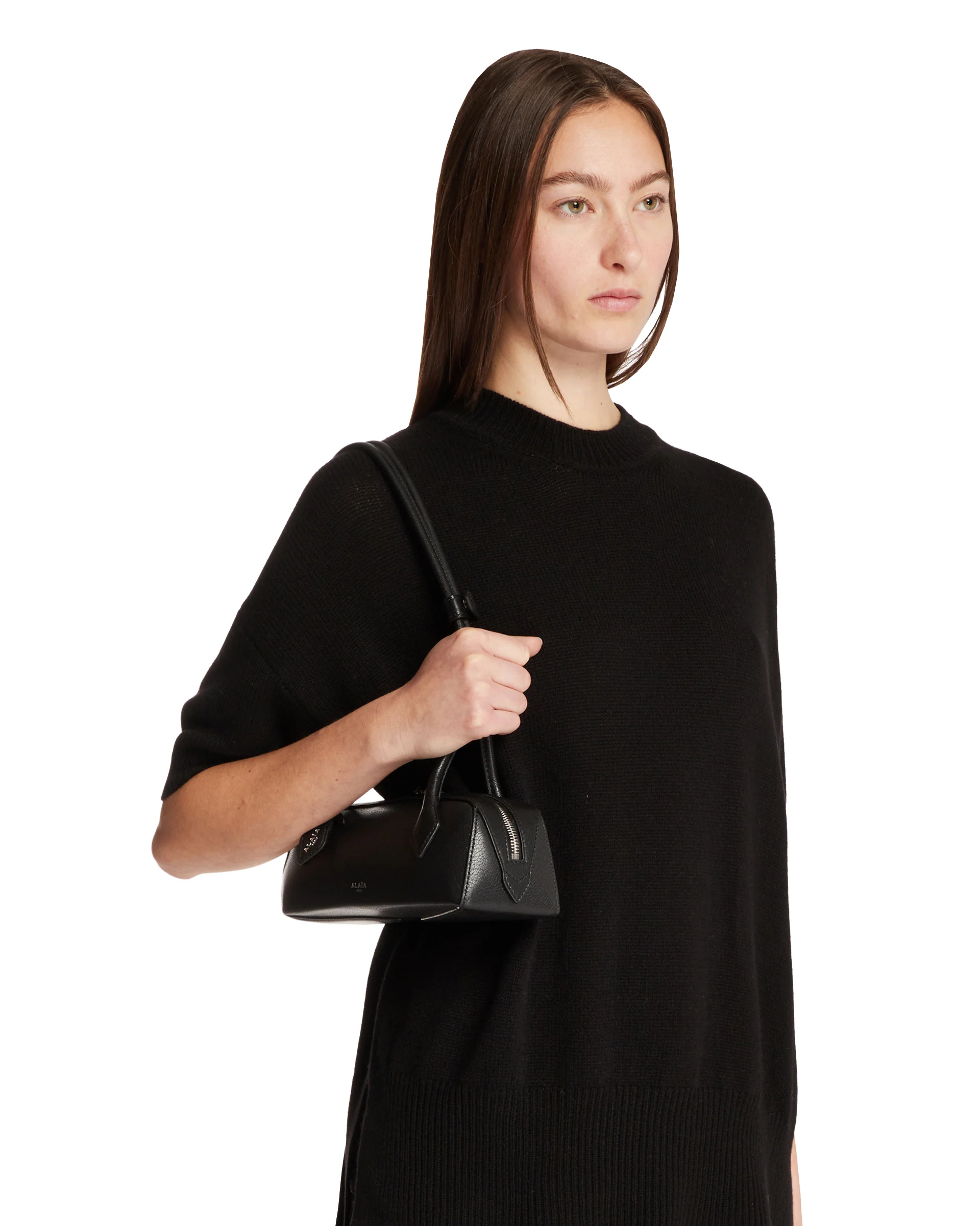 Borsa Le Teckel Piccola in Pelle Nera - Image 3