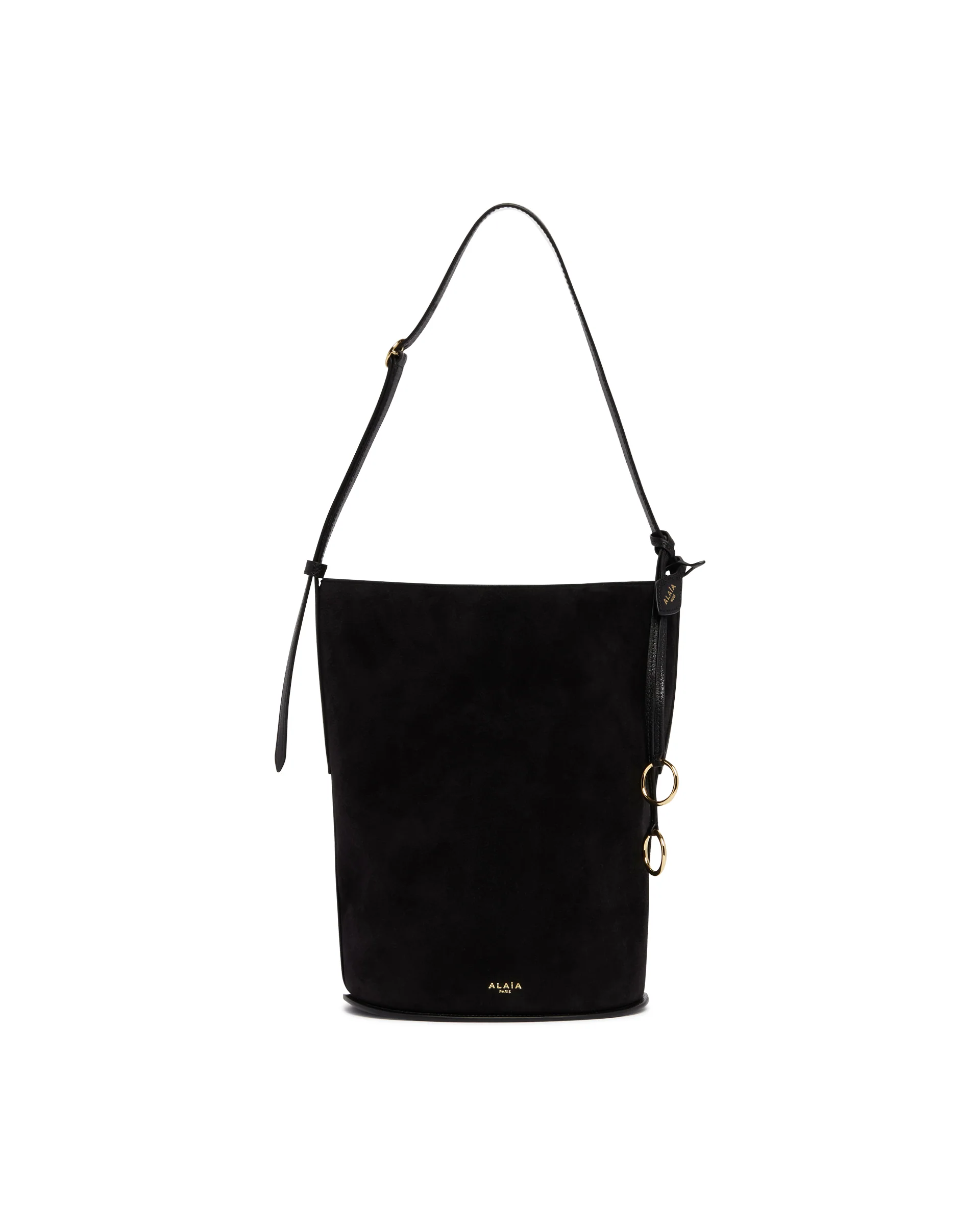 Borsa A Secchiello Piccola In Suede Nera - Image 2
