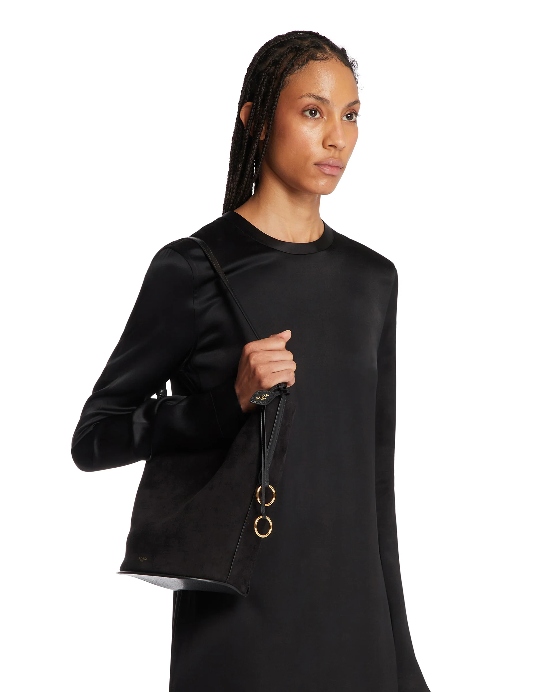 Borsa A Secchiello Piccola In Suede Nera - Image 3