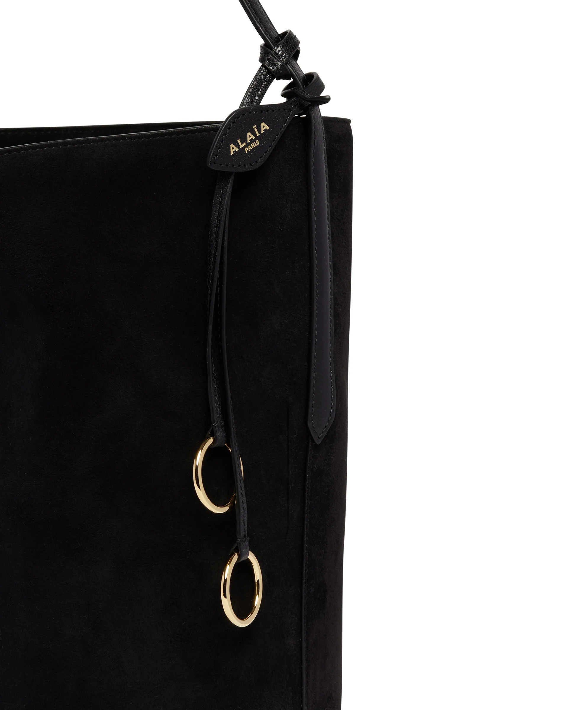 Borsa A Secchiello Piccola In Suede Nera - Image 4