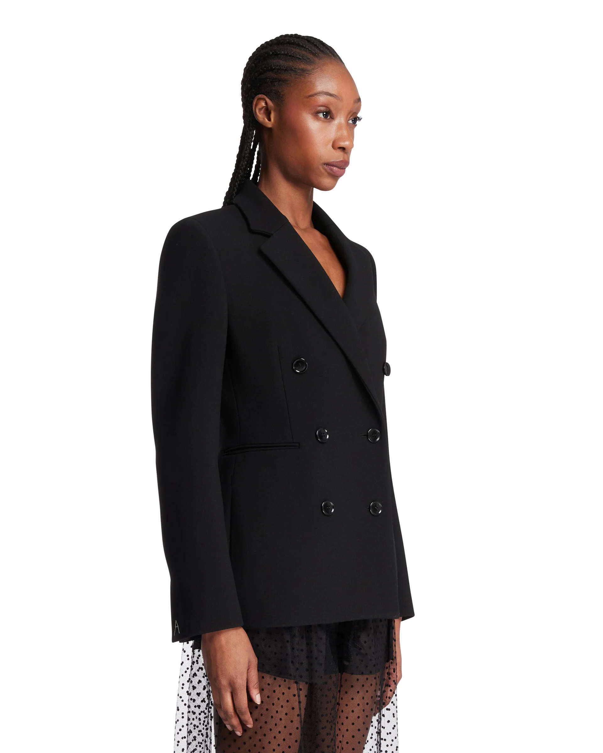 Blazer Sciancrato In Lana Nero - Image 2