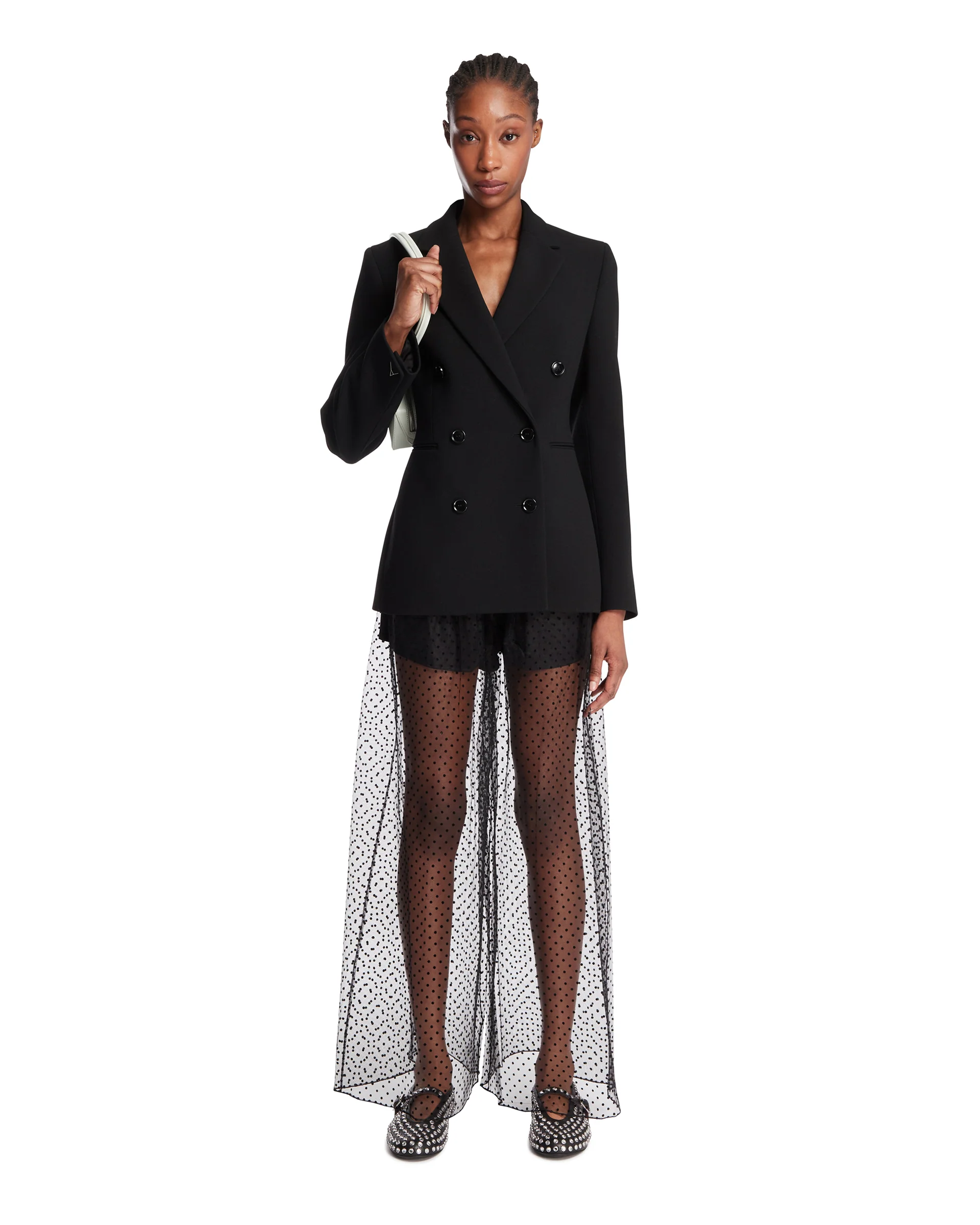 Blazer Sciancrato In Lana Nero - Image 3