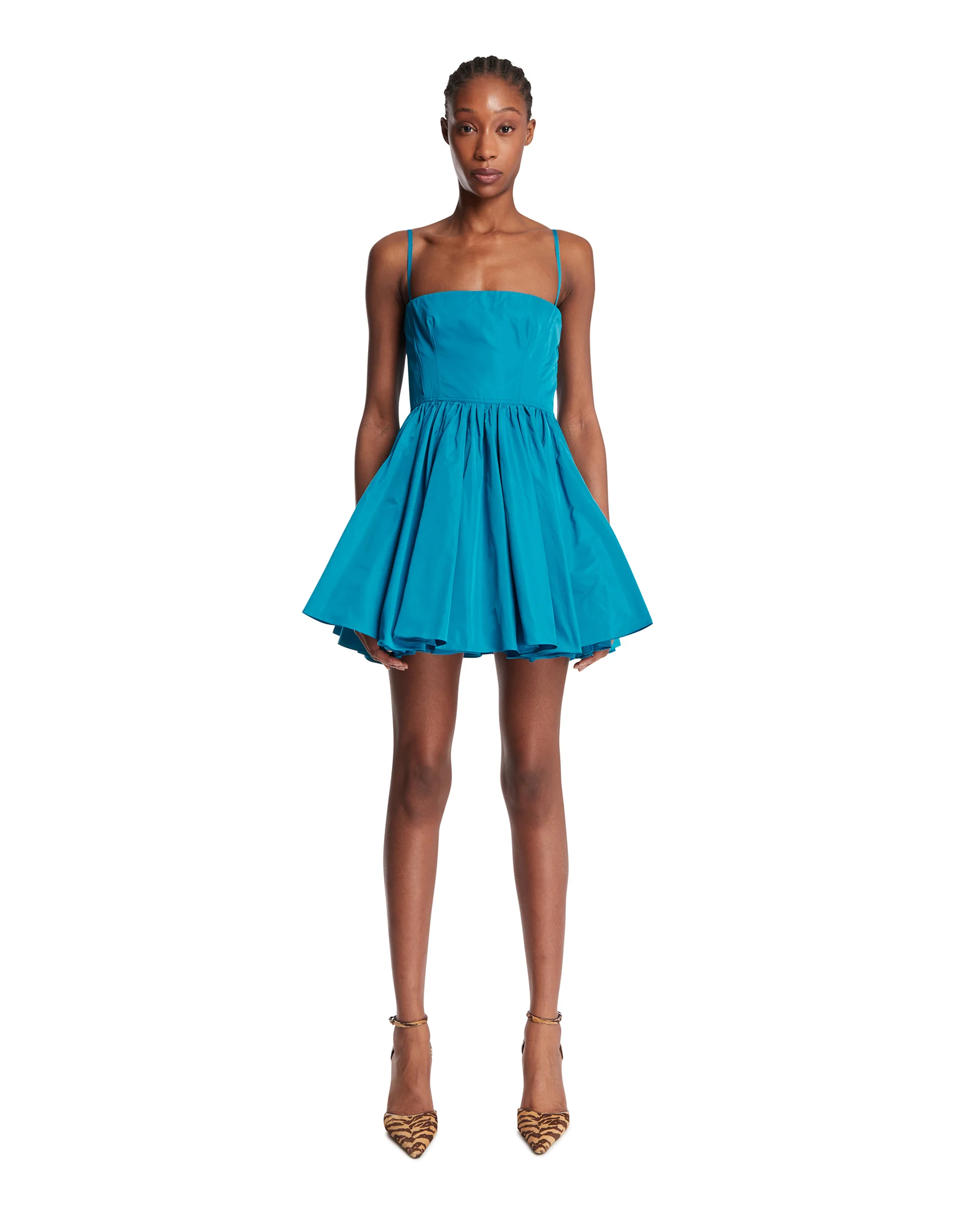 Mini Dress Peplo Azzurro