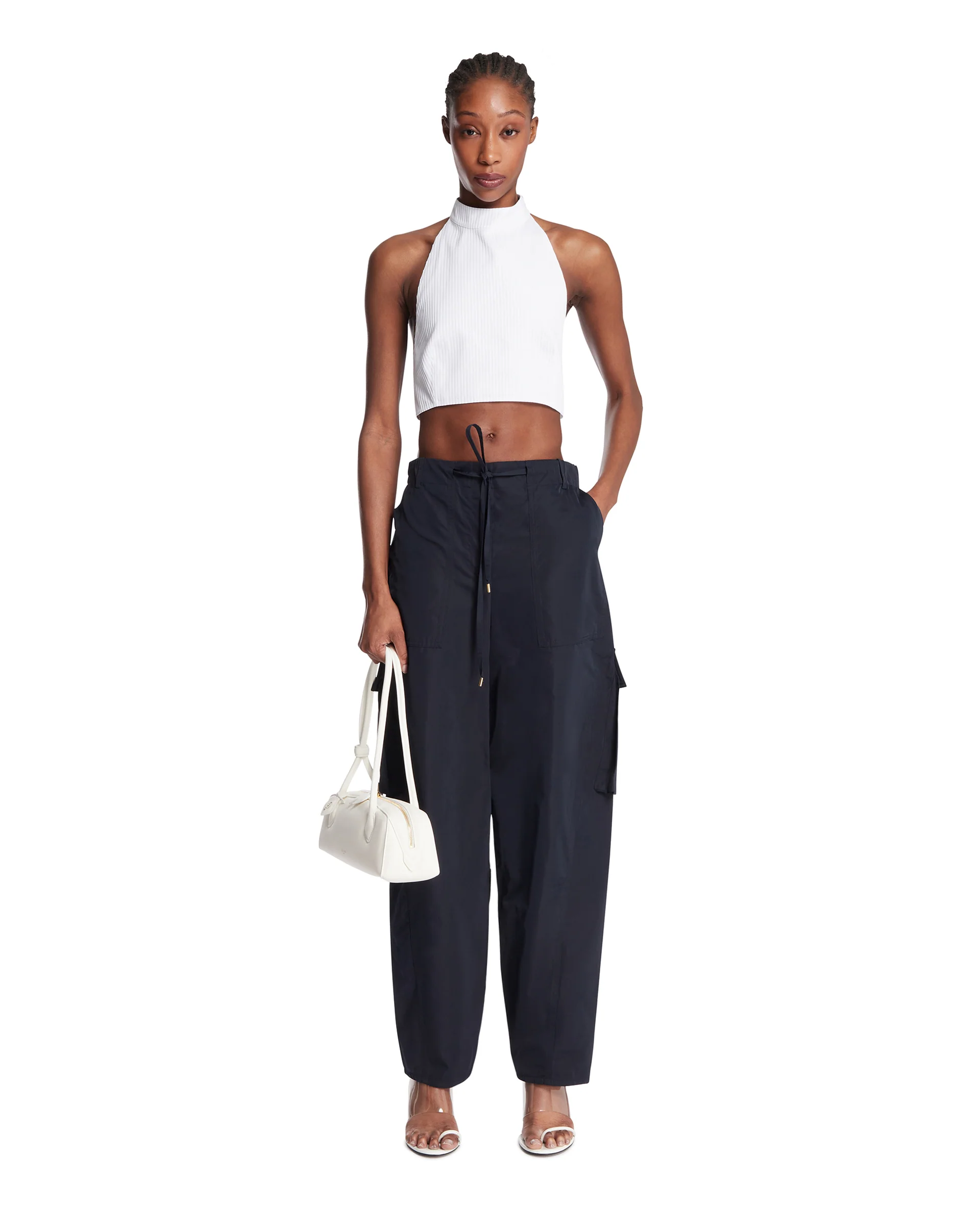 Pantaloni Cargo In Radzimir Blu - Image 3