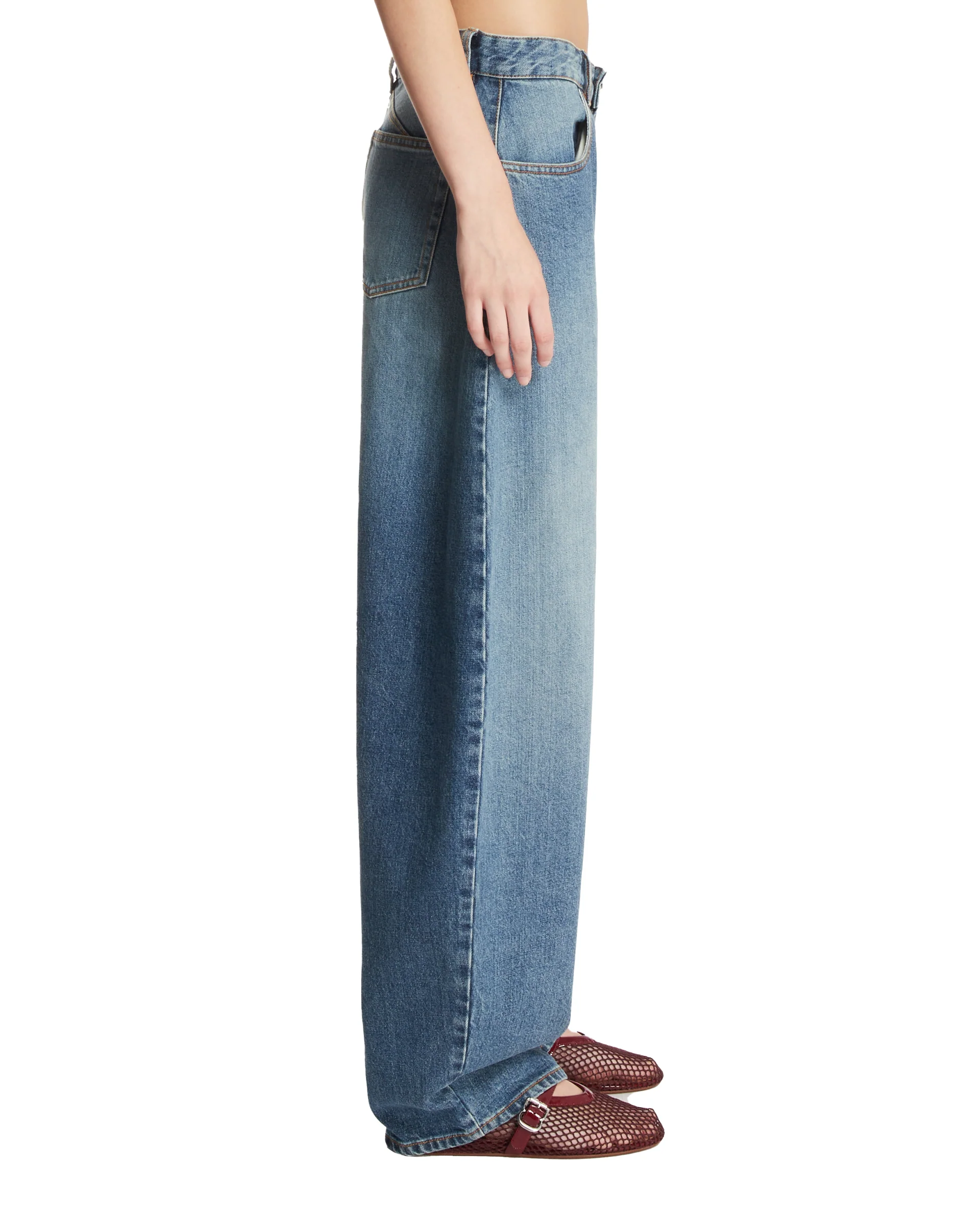 Jeans Arrotondati Ampi Blu - Image 4
