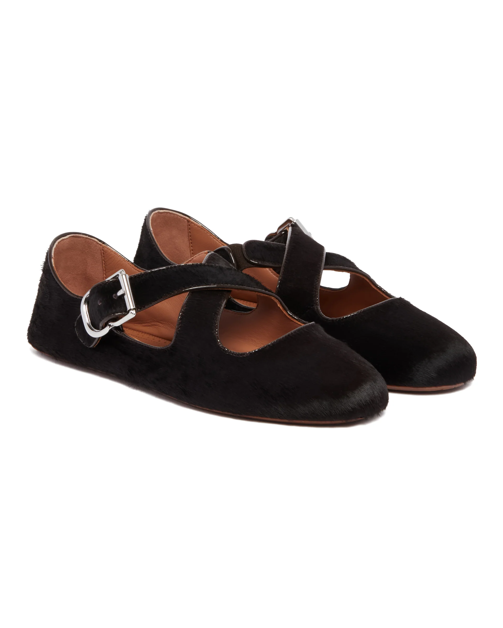 Ballerine Flat Incrociate In Cavallino Marroni - Image 3