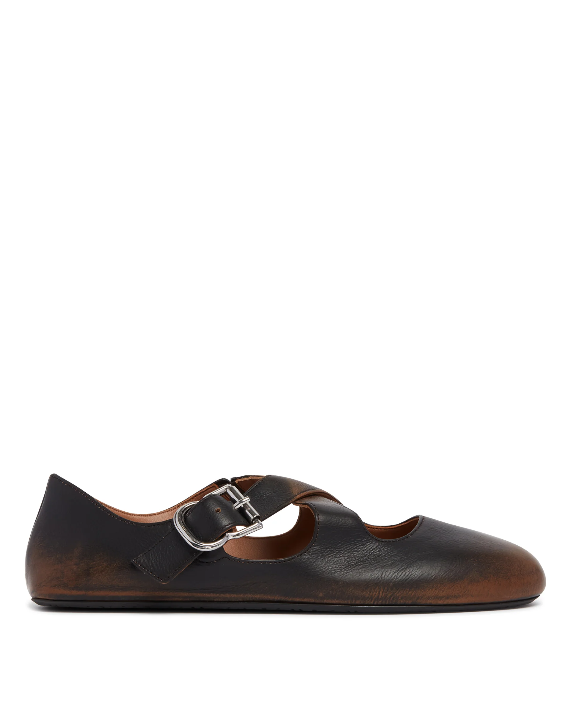 Ballerine Flat Incrociate Marroni