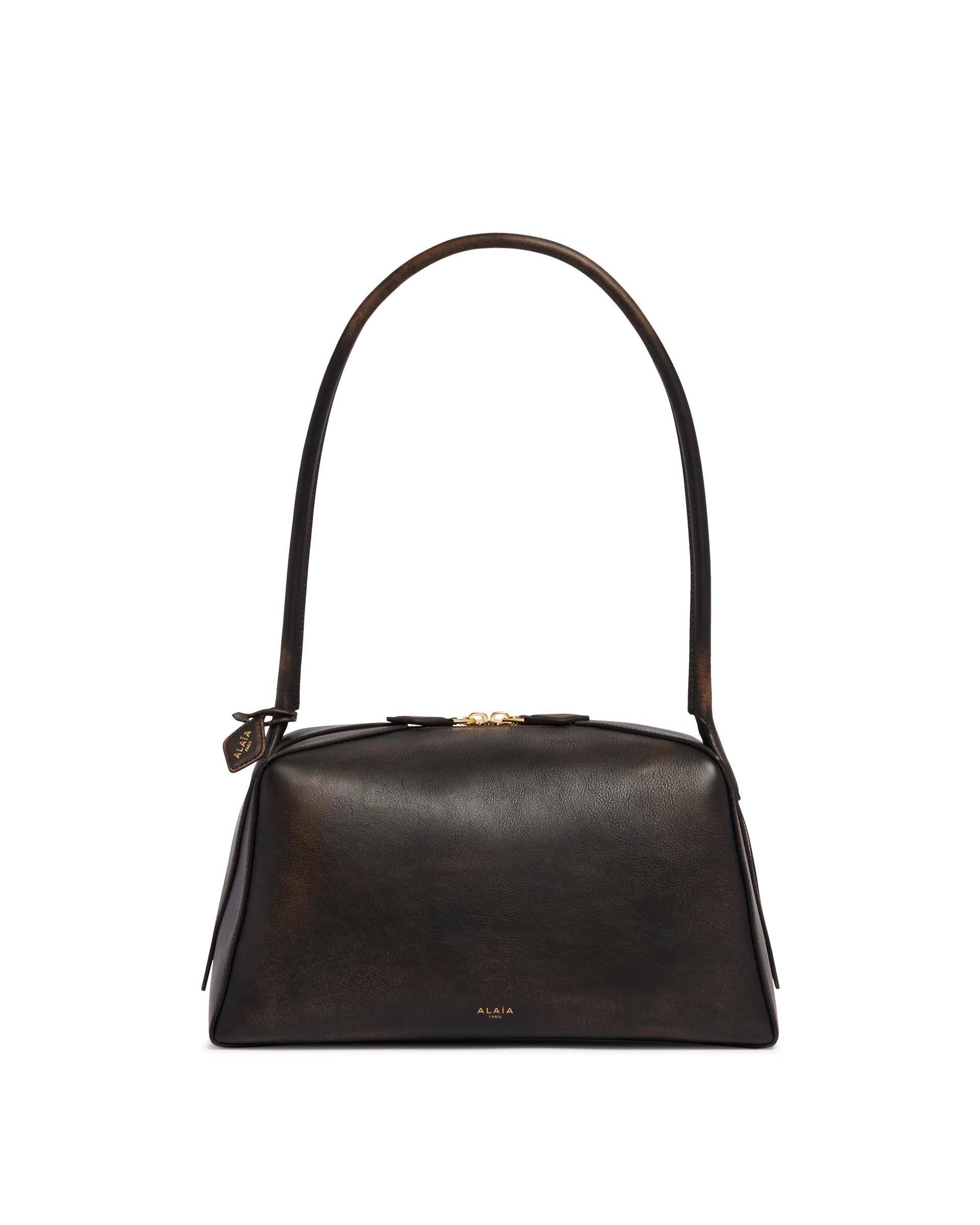 Borsa Le Bouledogue In Pelle Marrone