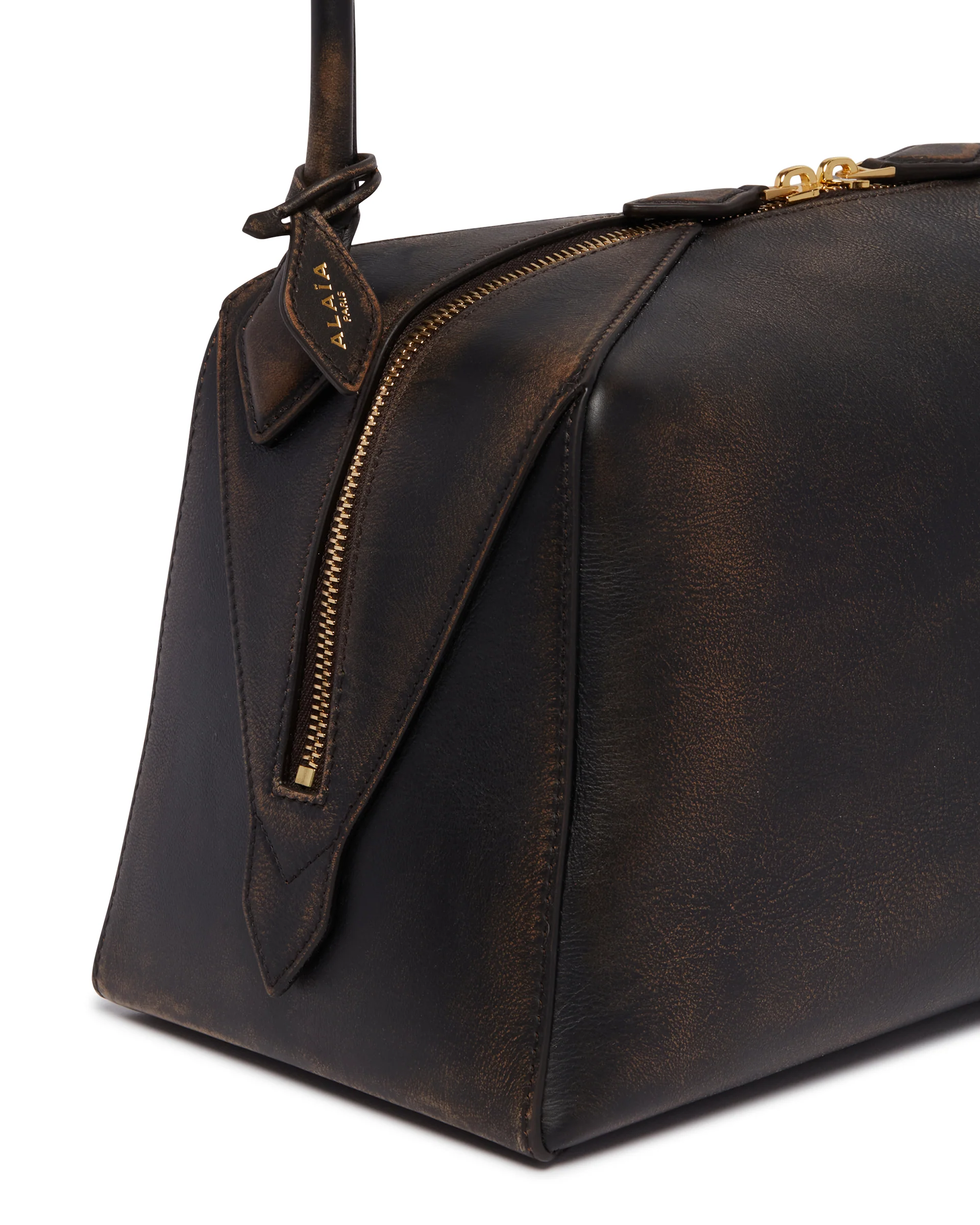 Borsa Le Bouledogue In Pelle Marrone - Image 4