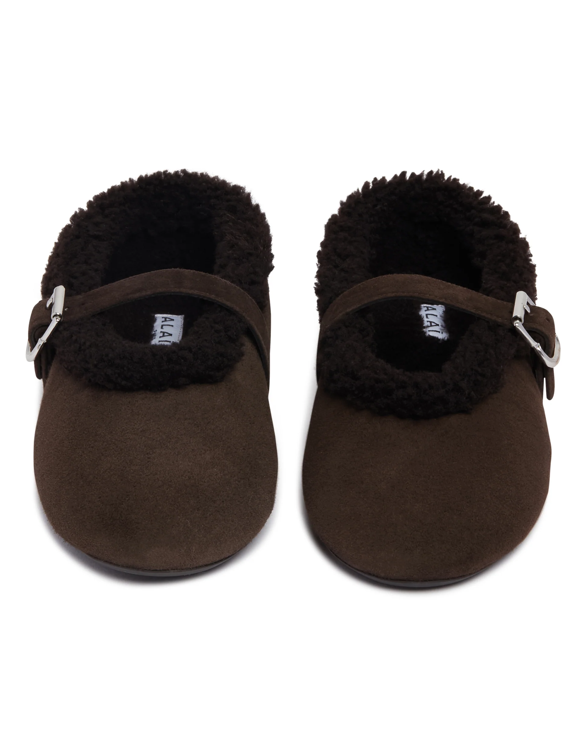 Ballerine Flat In Shearling Marroni - Image 7