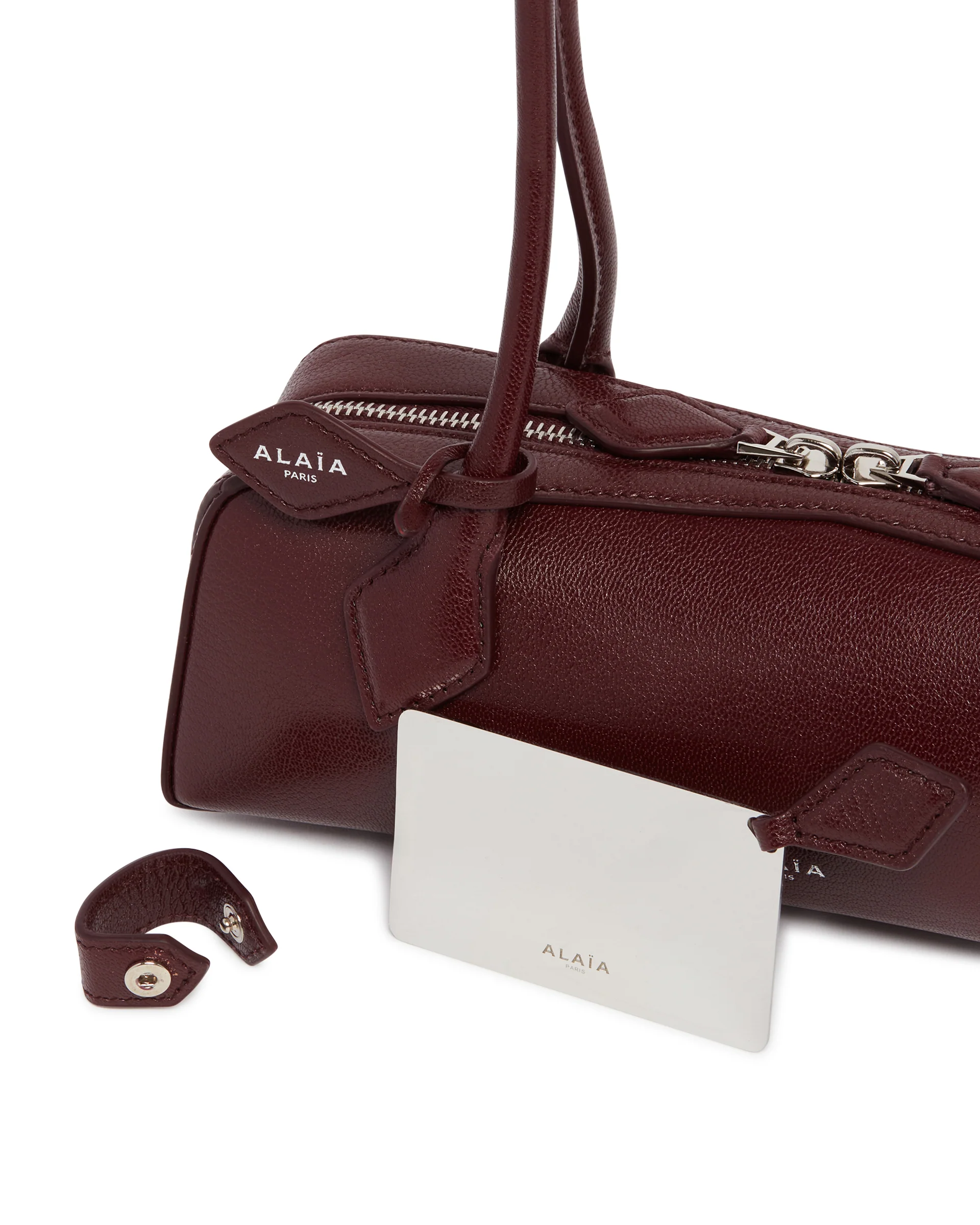 Borsa Le Teckel Piccola In Pelle Burgundy - Image 4