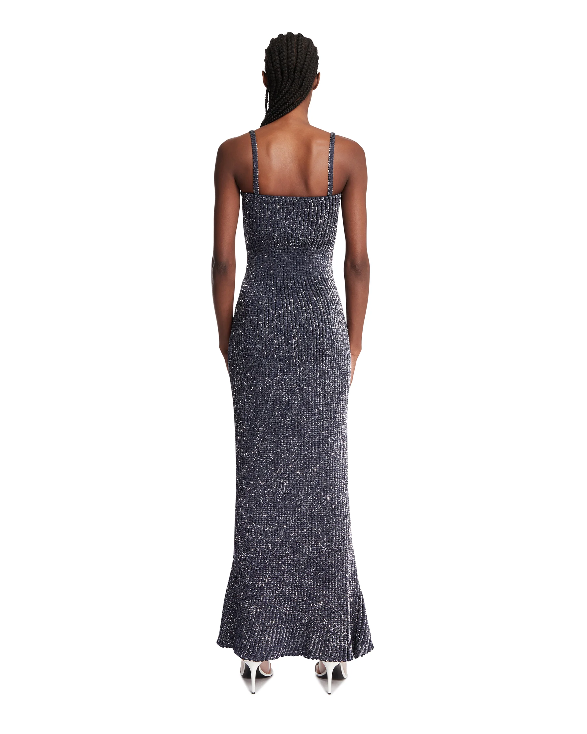 Abito In Maglia Lungo Con Paillettes - Image 5