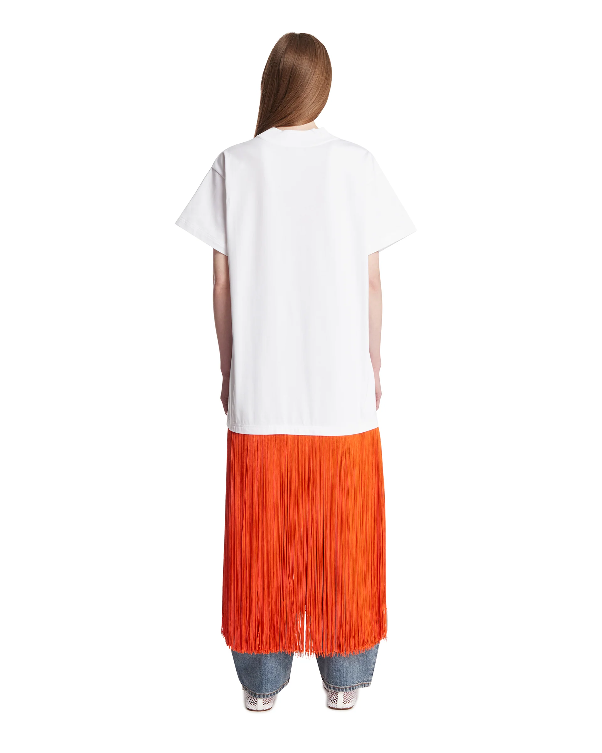 T-shirt Con Frange Bianca - Image 5