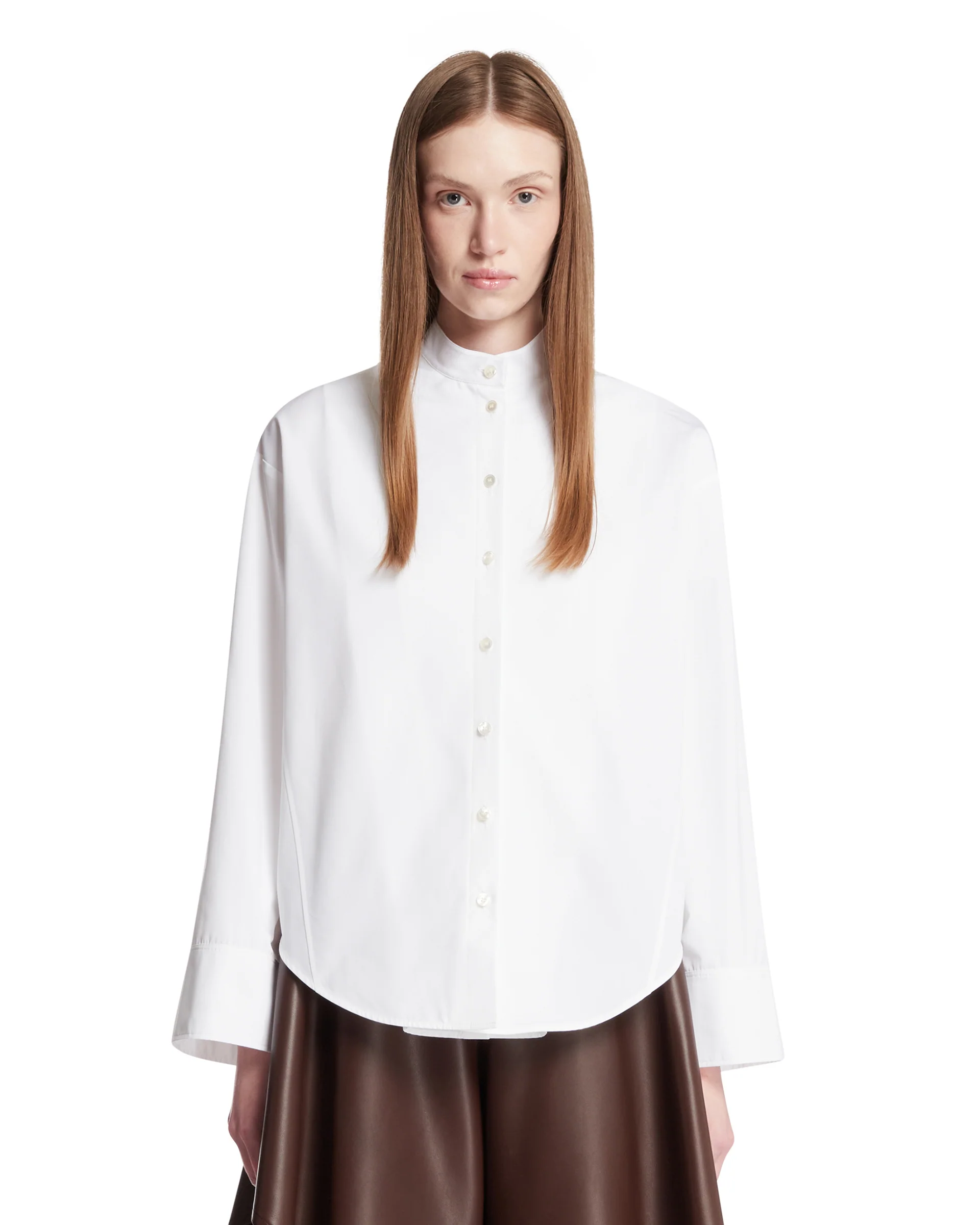 Camicia A Strati Bianca