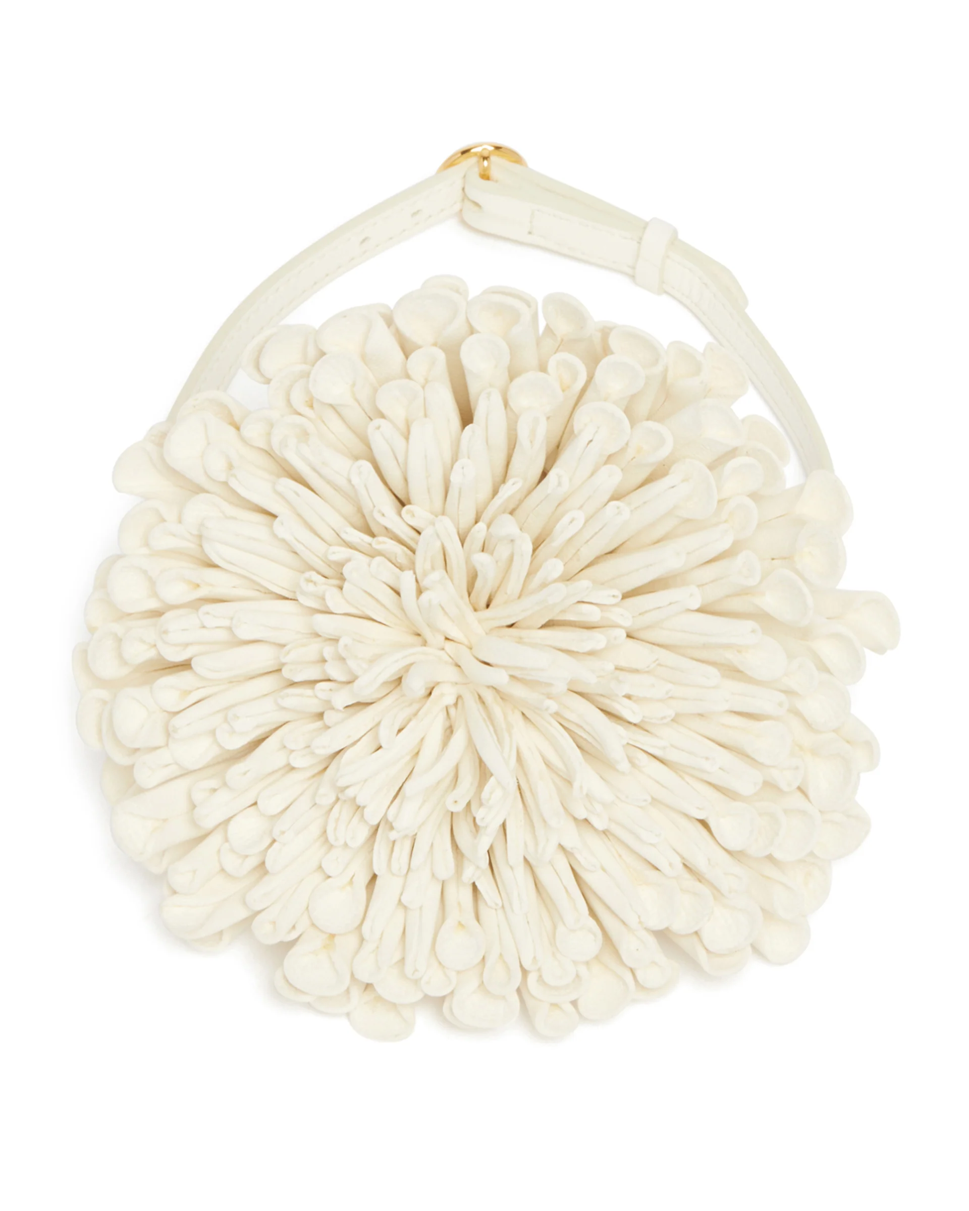 Choker Fiore In Pelle Bianco
