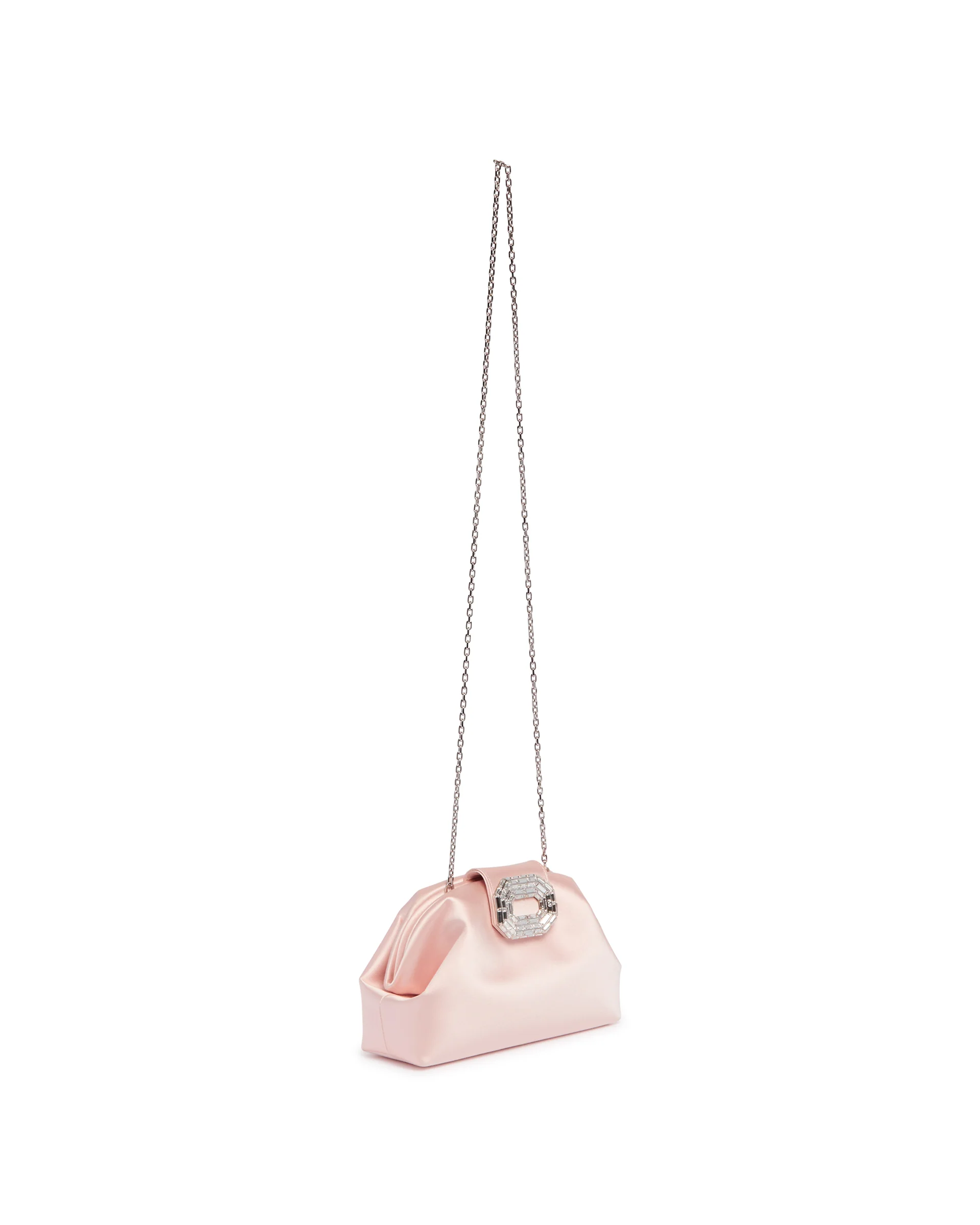 Camelia Clutch In Satin Beige - Image 3