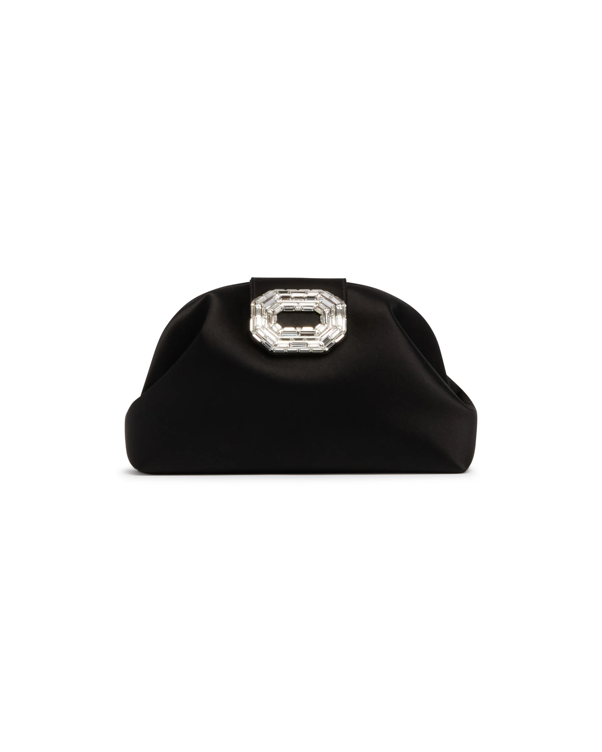 Camelia Clutch In Satin Nera - Image 2