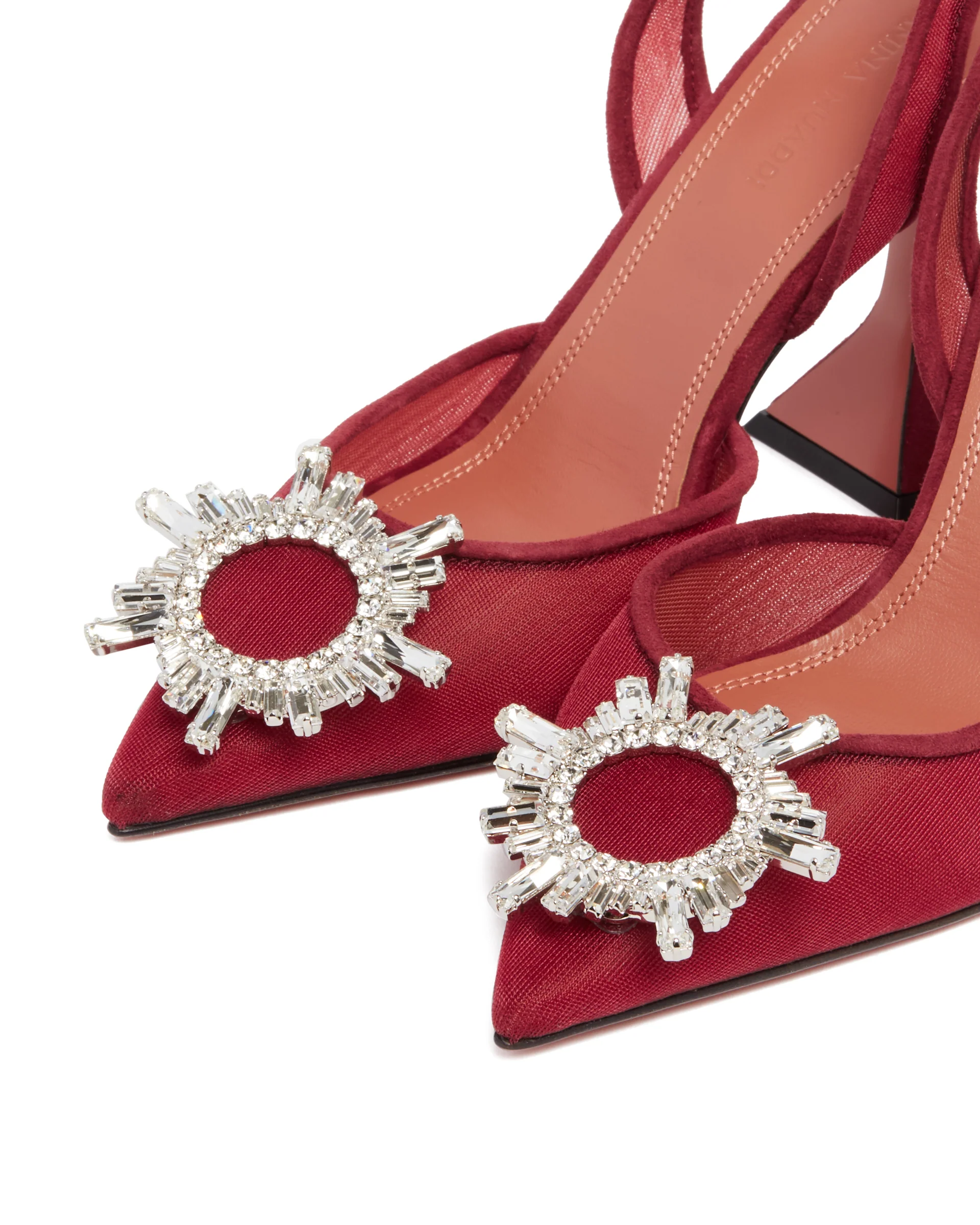Decollete Begum In Mesh Burgundy - Image 6
