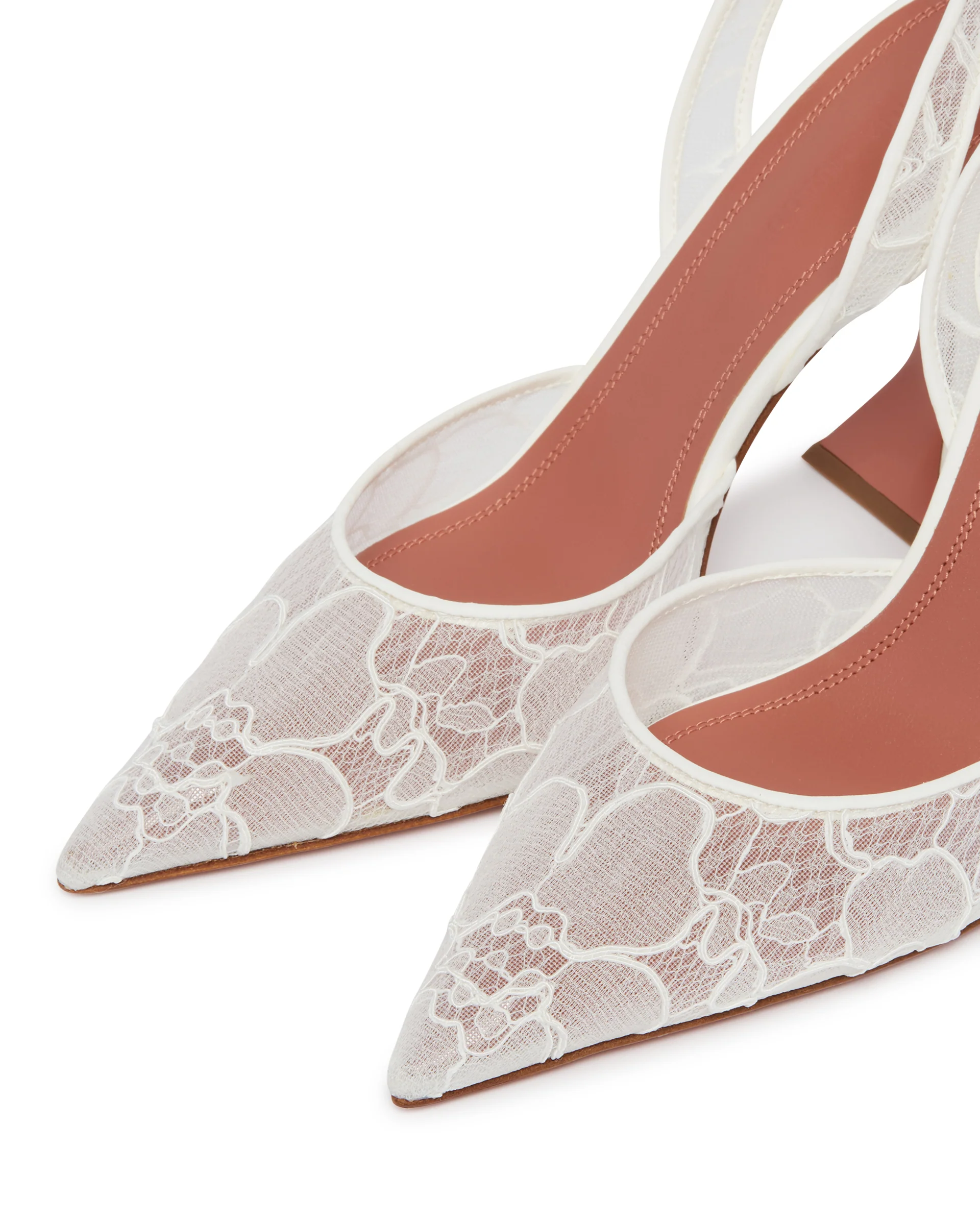 Slingback Holli In Pizzo Bianche - Image 6
