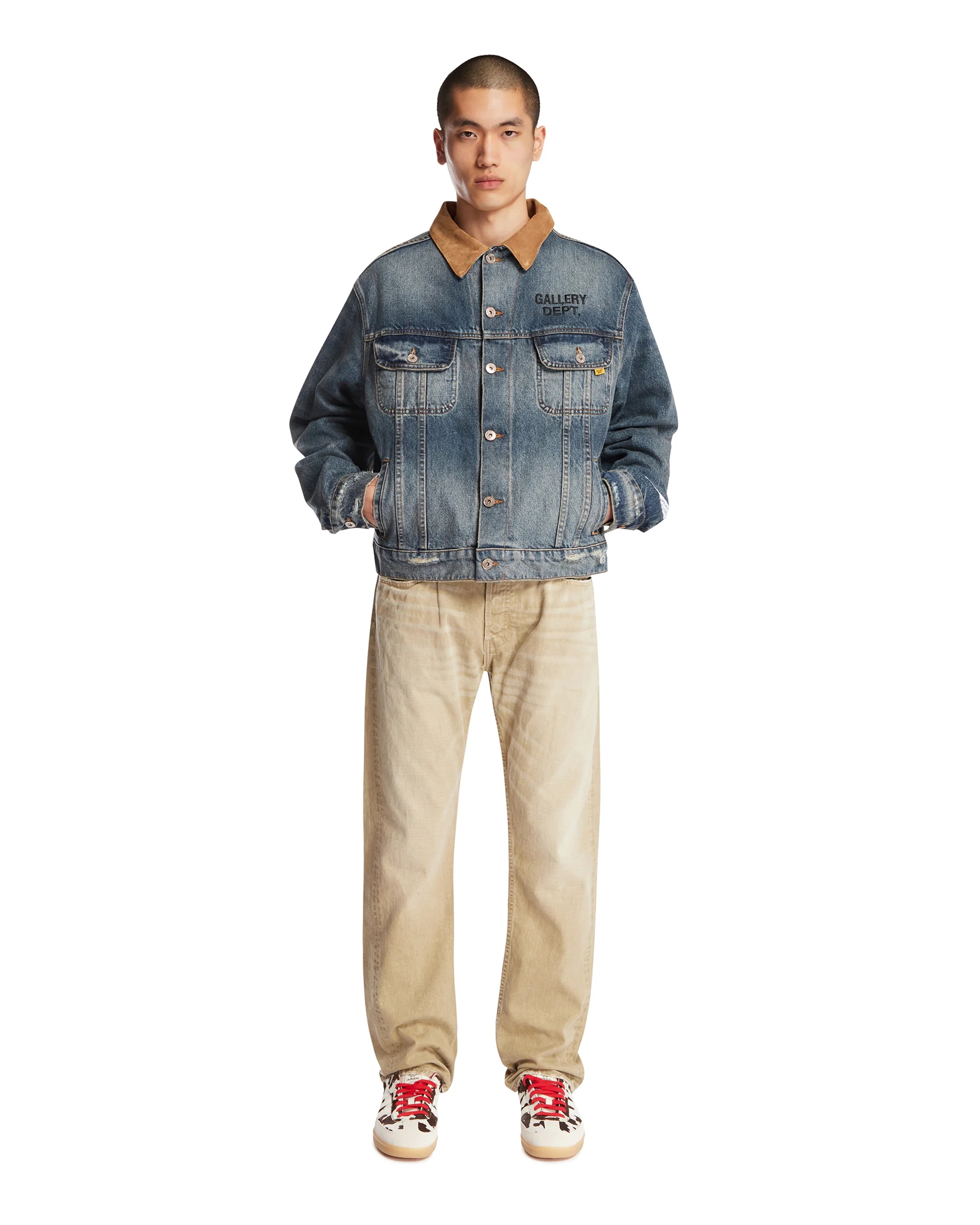 Jeans A Gamba Dritta Beige - Image 3