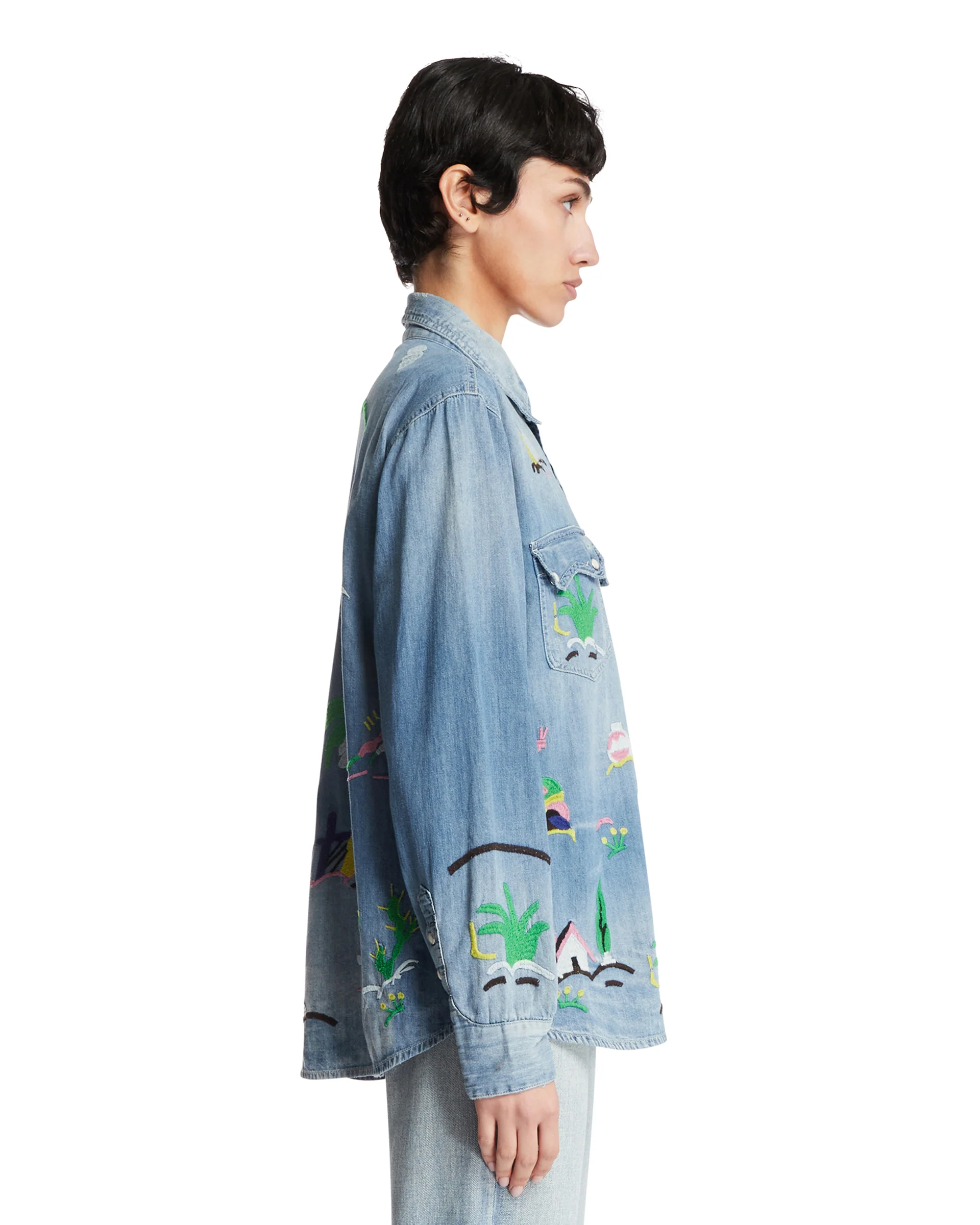 Camicia Western Beck Cactus Blu - Image 4