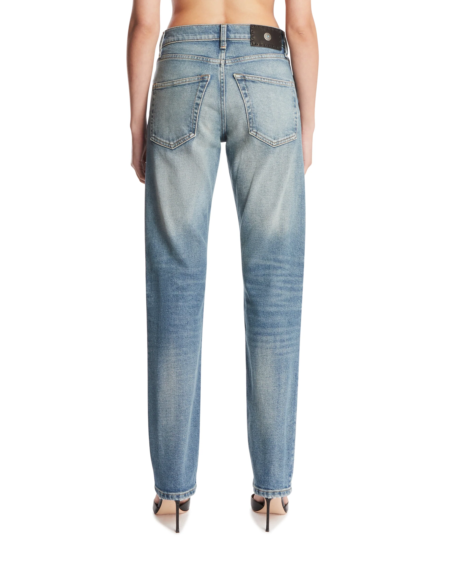 Jeans A Gamba Dritta Blu - Image 5