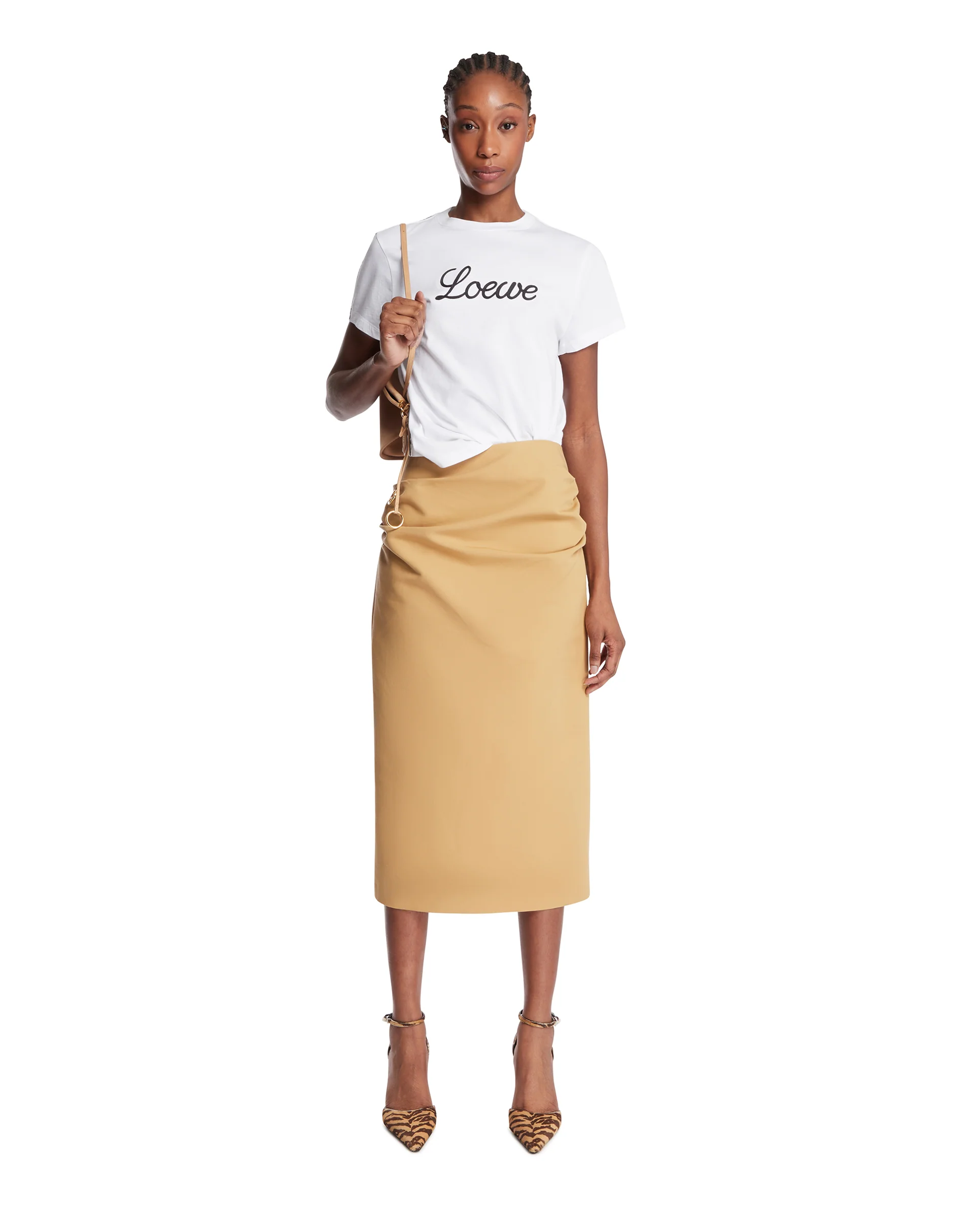 Gonna Midi Pernilla Beige - Image 3