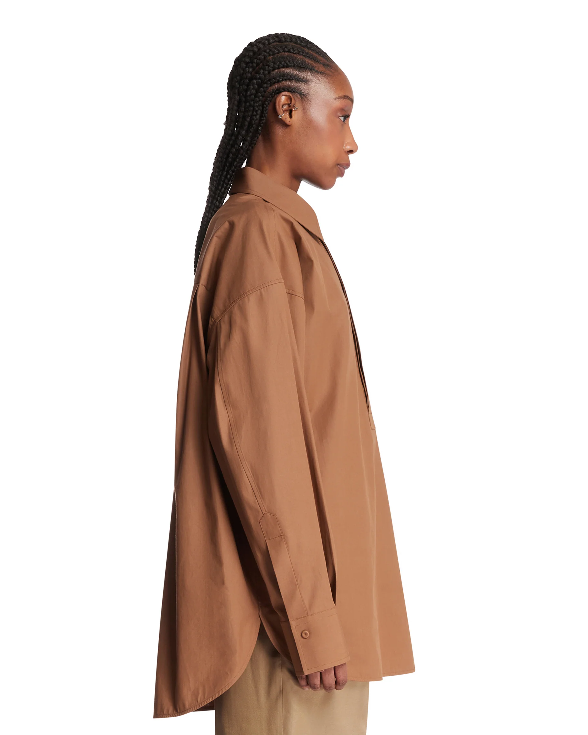 Camicia Candela In Cotone Marrone - Image 4