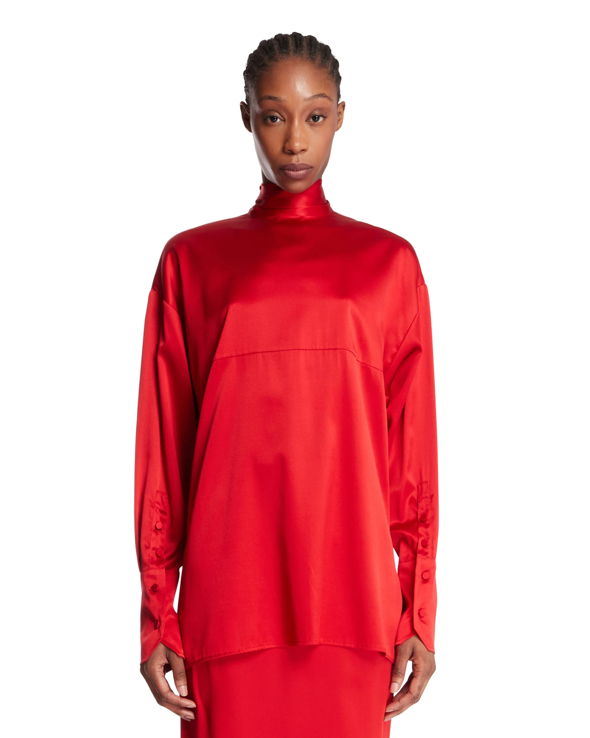 Camicia Elide In Seta Rossa