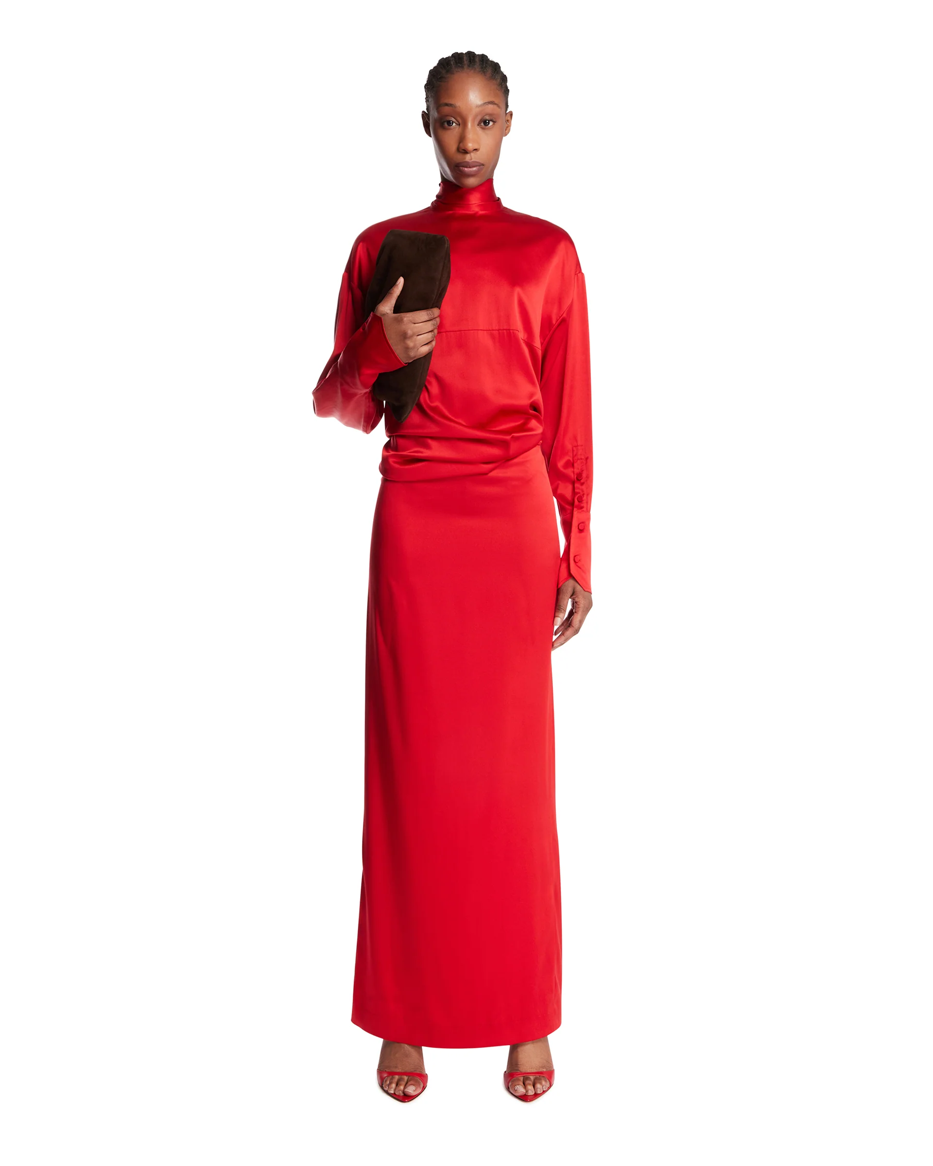 Camicia Elide In Seta Rossa - Image 3