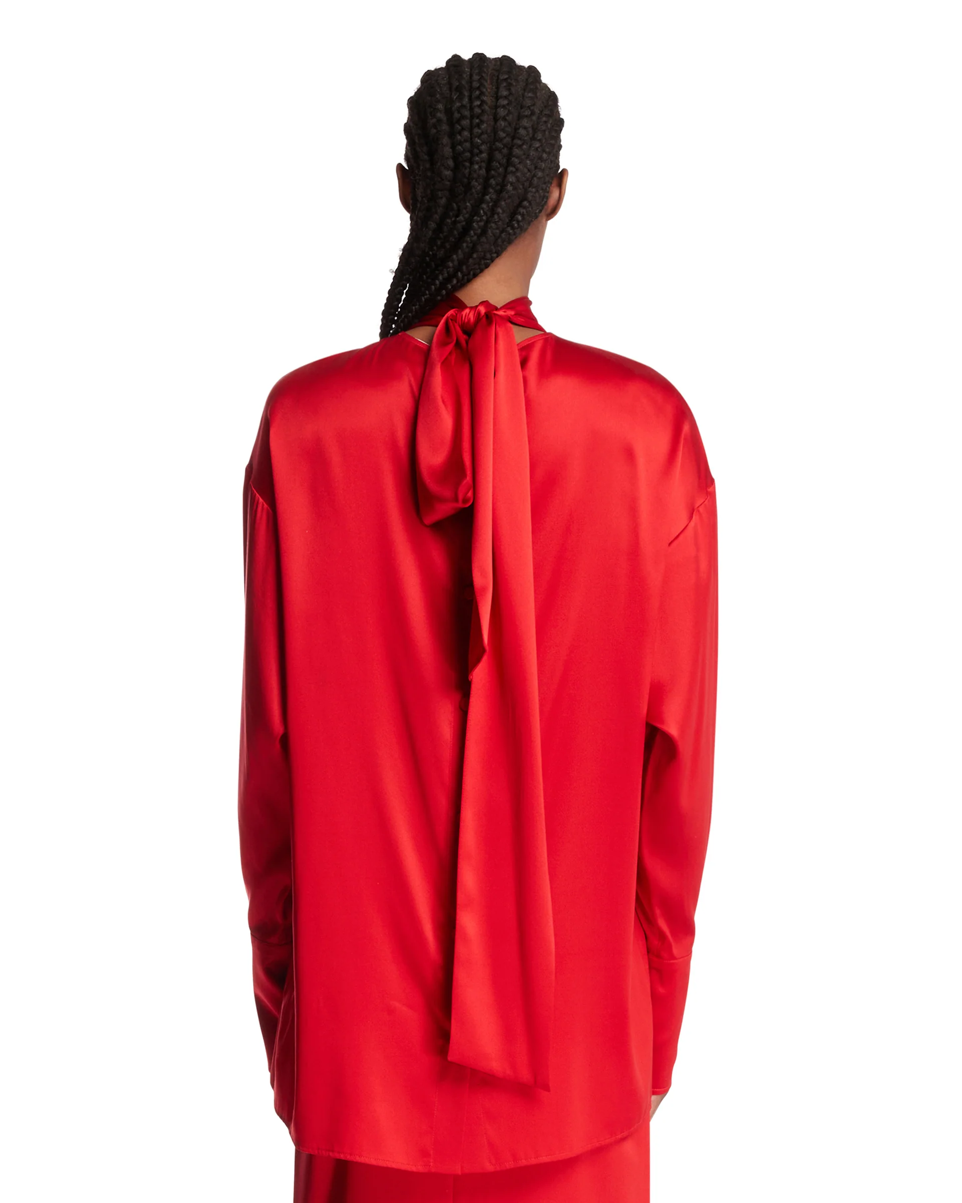 Camicia Elide In Seta Rossa - Image 5