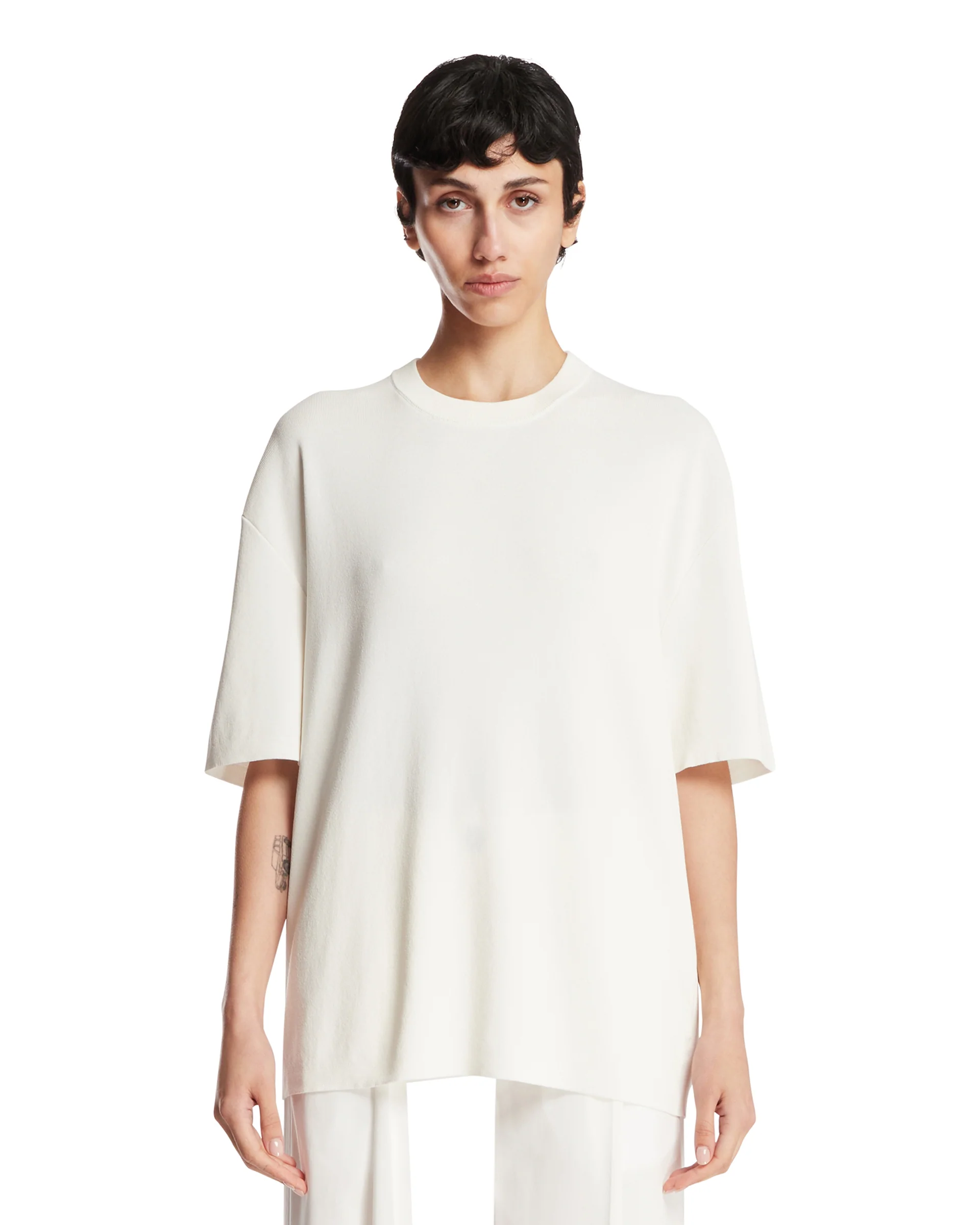 T-Shirt In Cotone Bianca