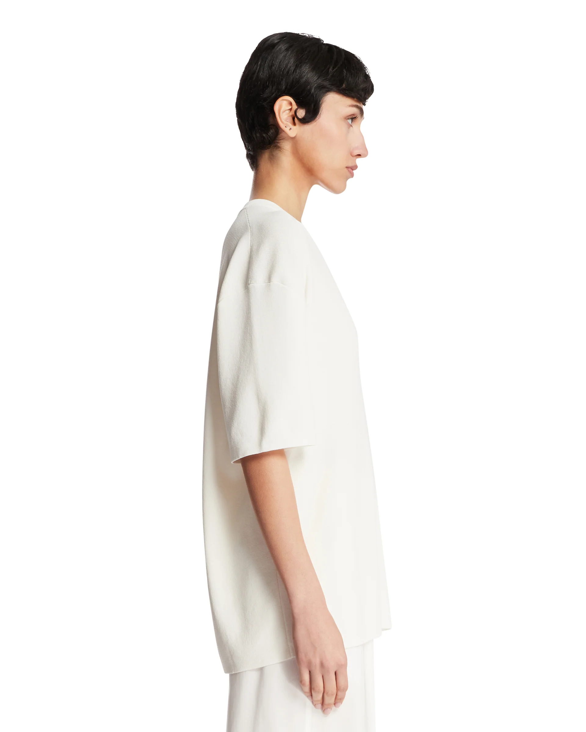 T-Shirt In Cotone Bianca - Image 4
