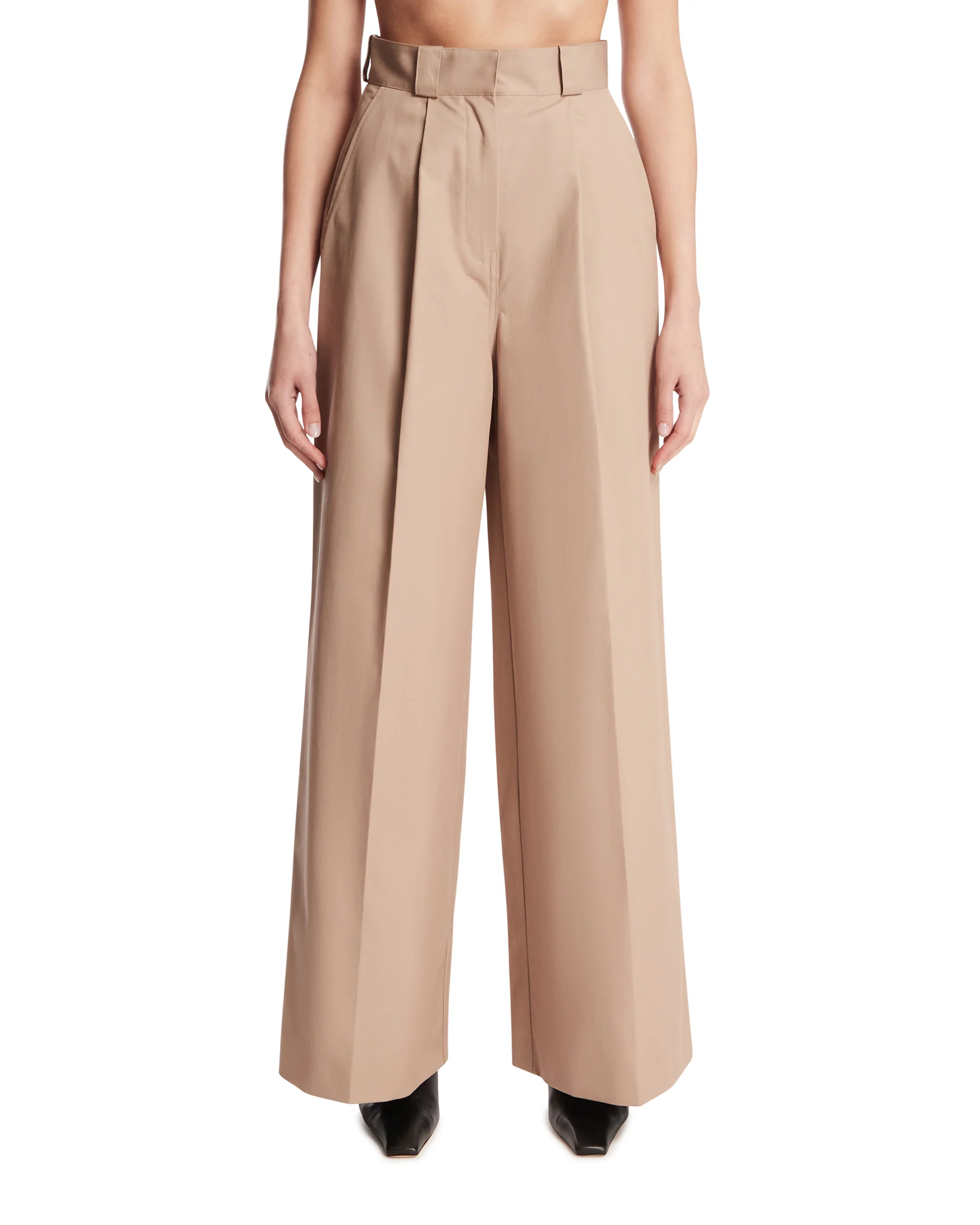 Pantaloni Ampi Beige